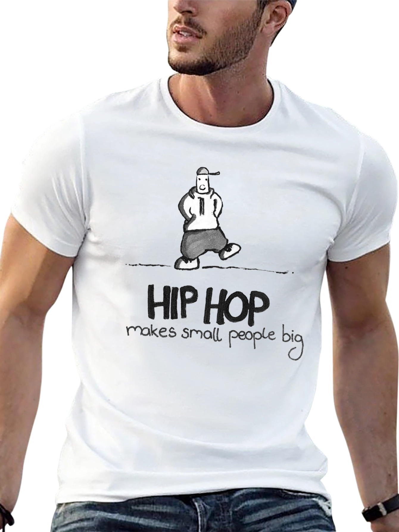 Hip Hop Graphic Tee - Makes Small People Big