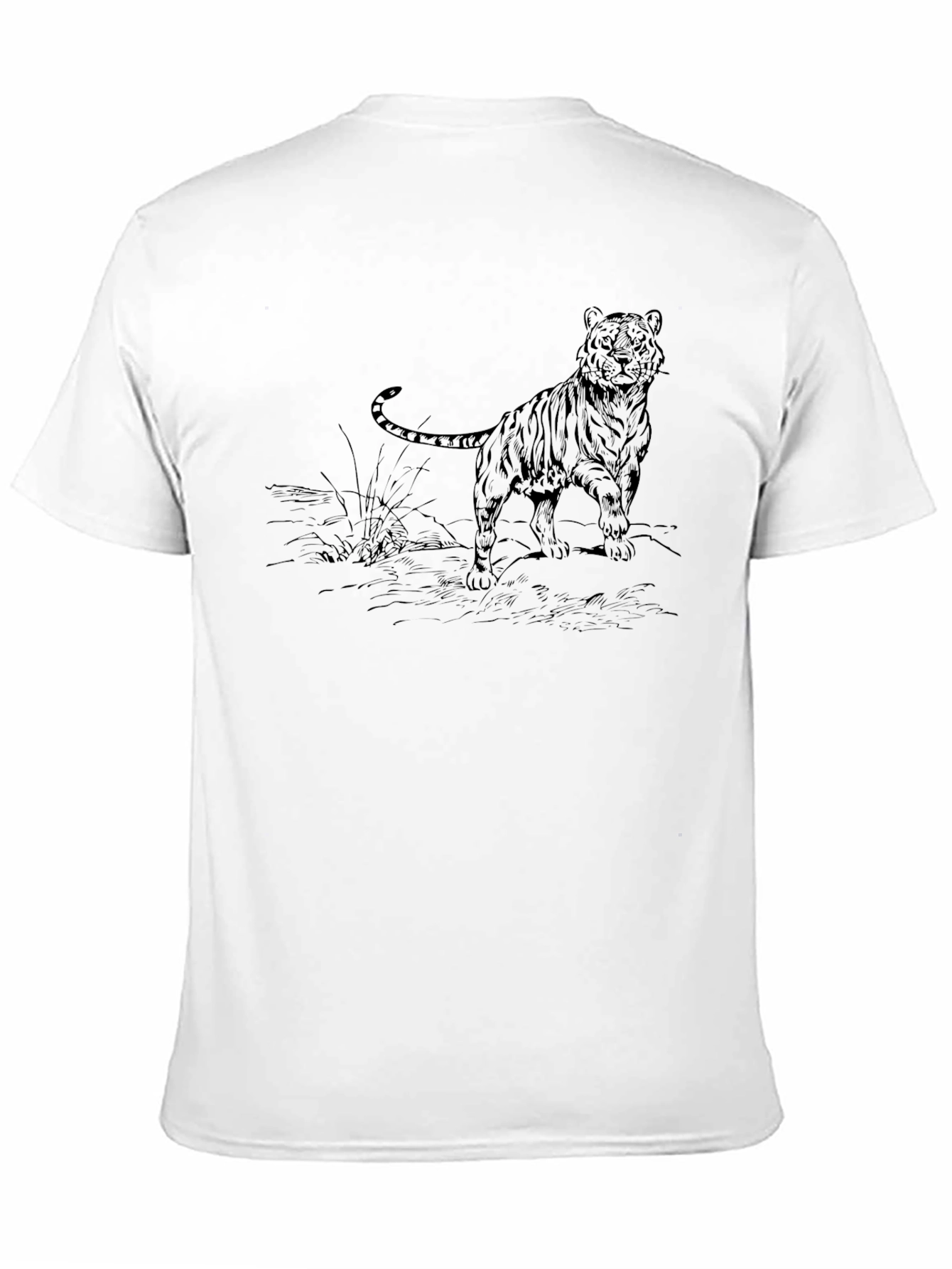 Black Tiger Graphic Print Tee