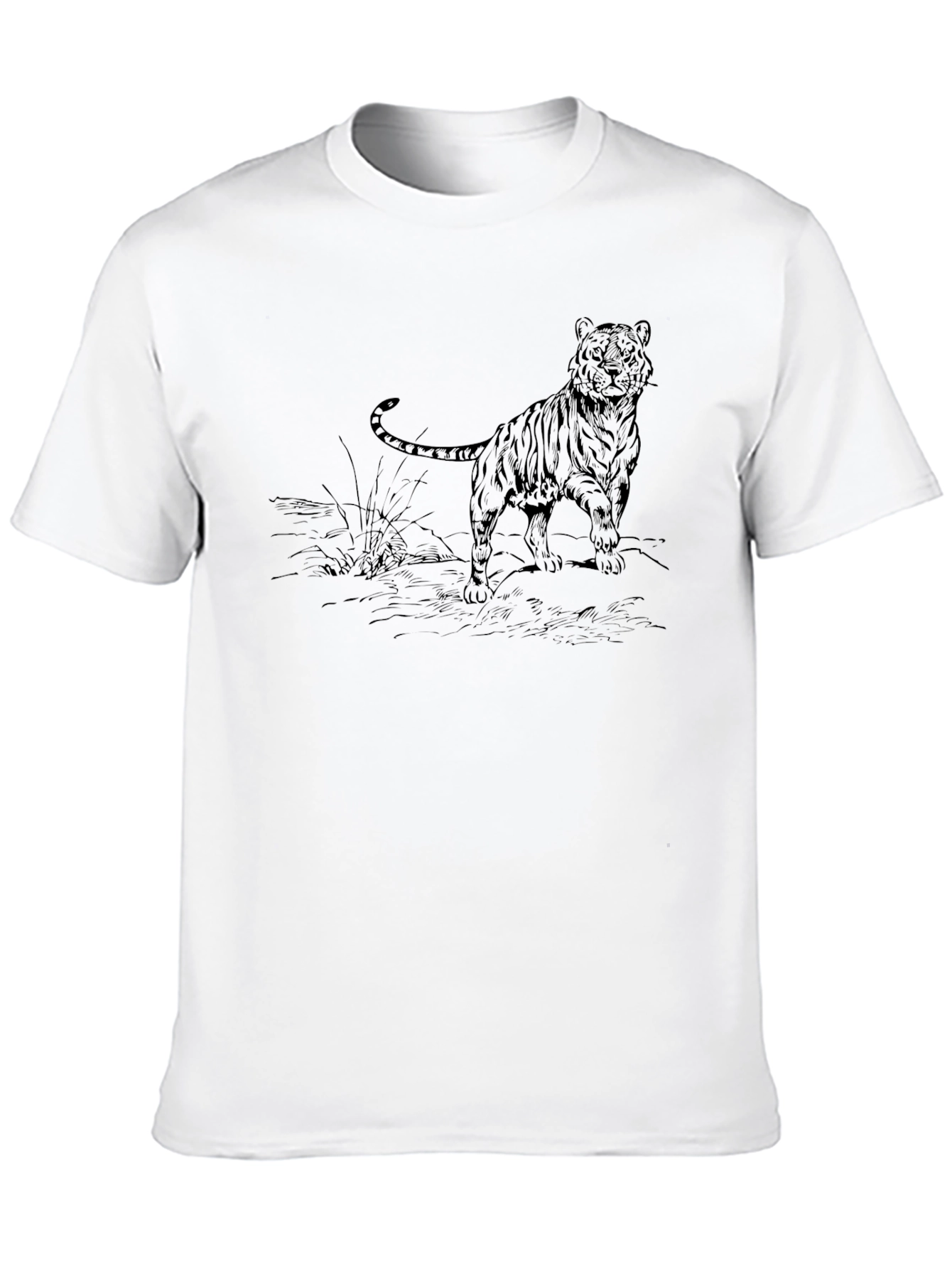 Black Tiger Graphic Print Tee