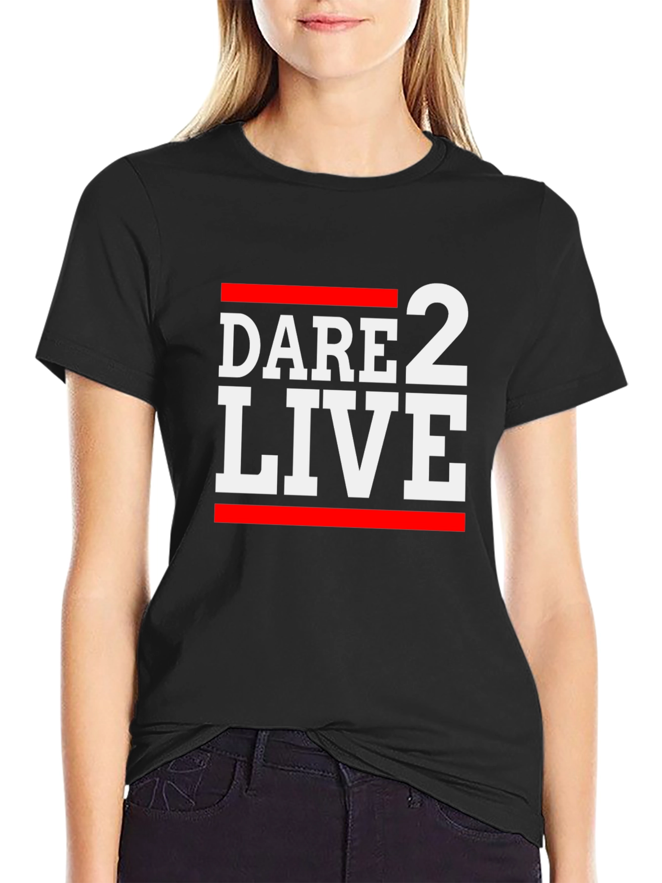 Dare 2 Live Black Graphic Tee
