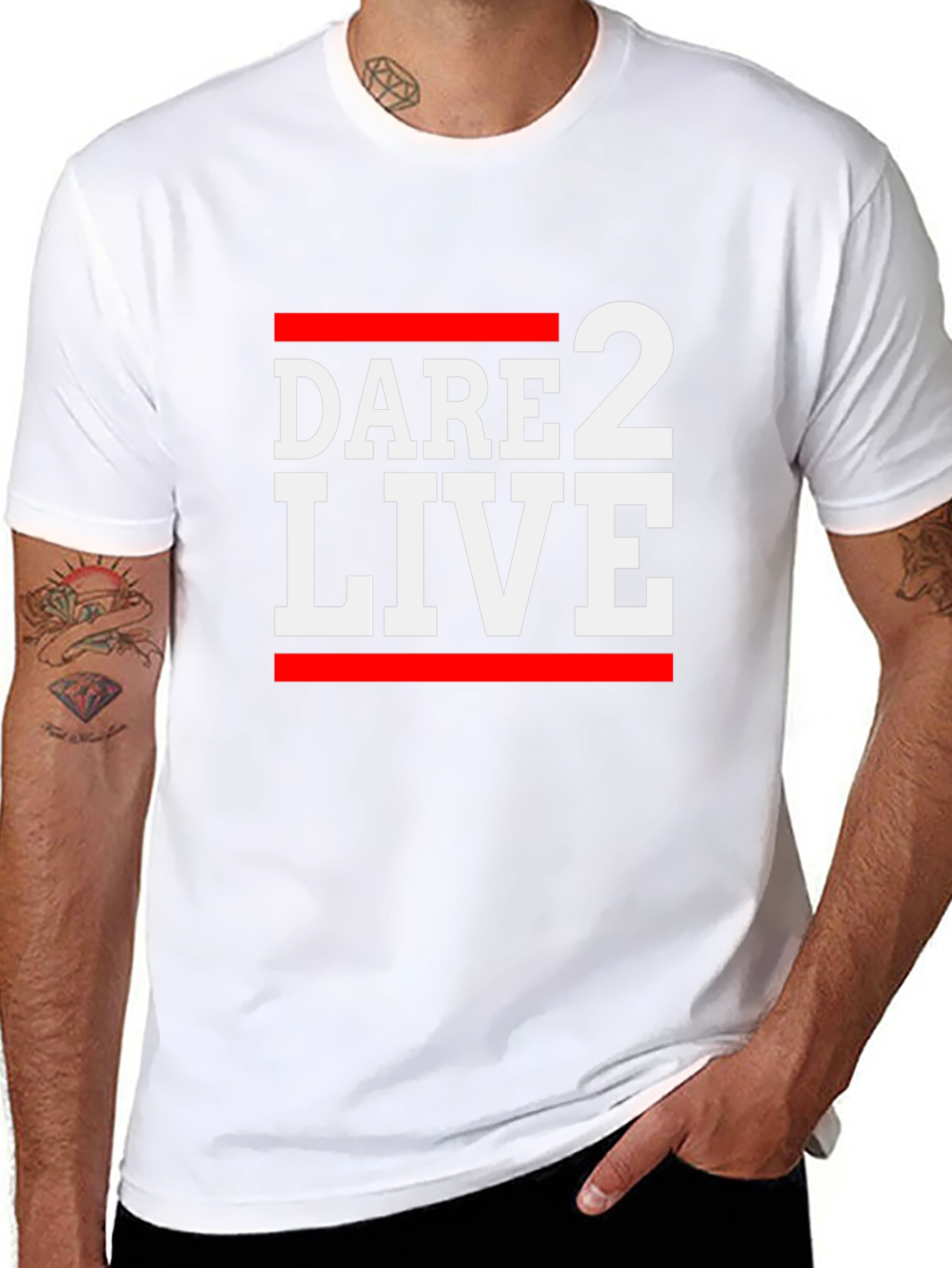 Dare 2 Live Black Graphic Tee