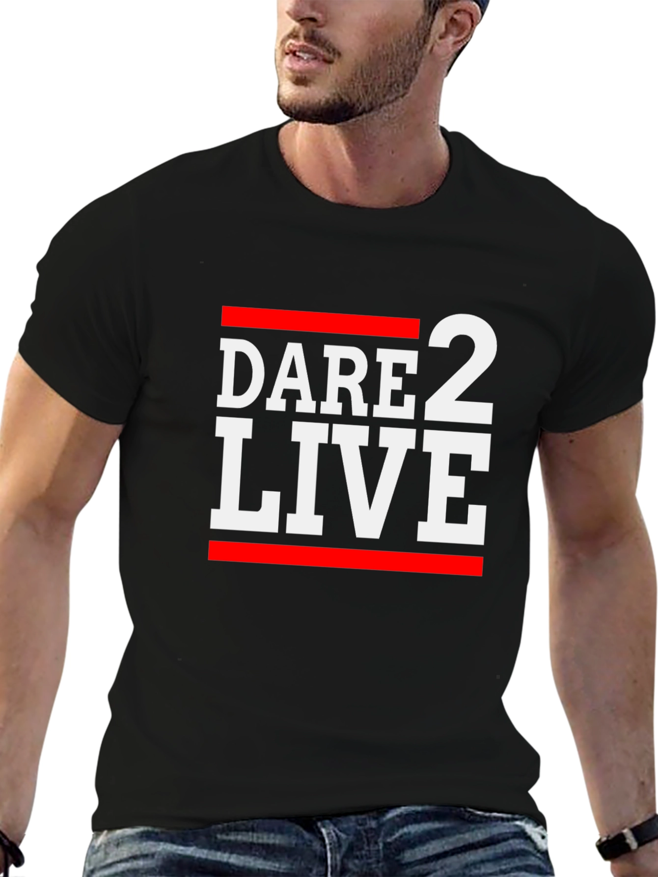 Dare 2 Live Black Graphic Tee