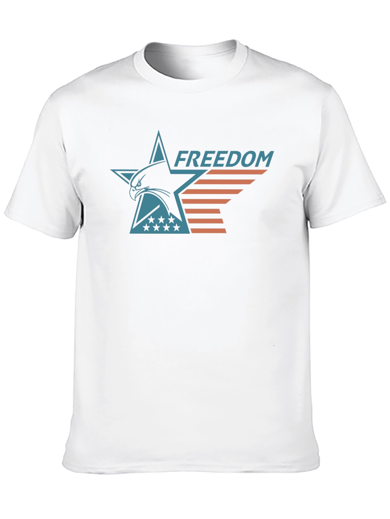 Freedom Eagle Graphic Tee - Black Cotton Blend