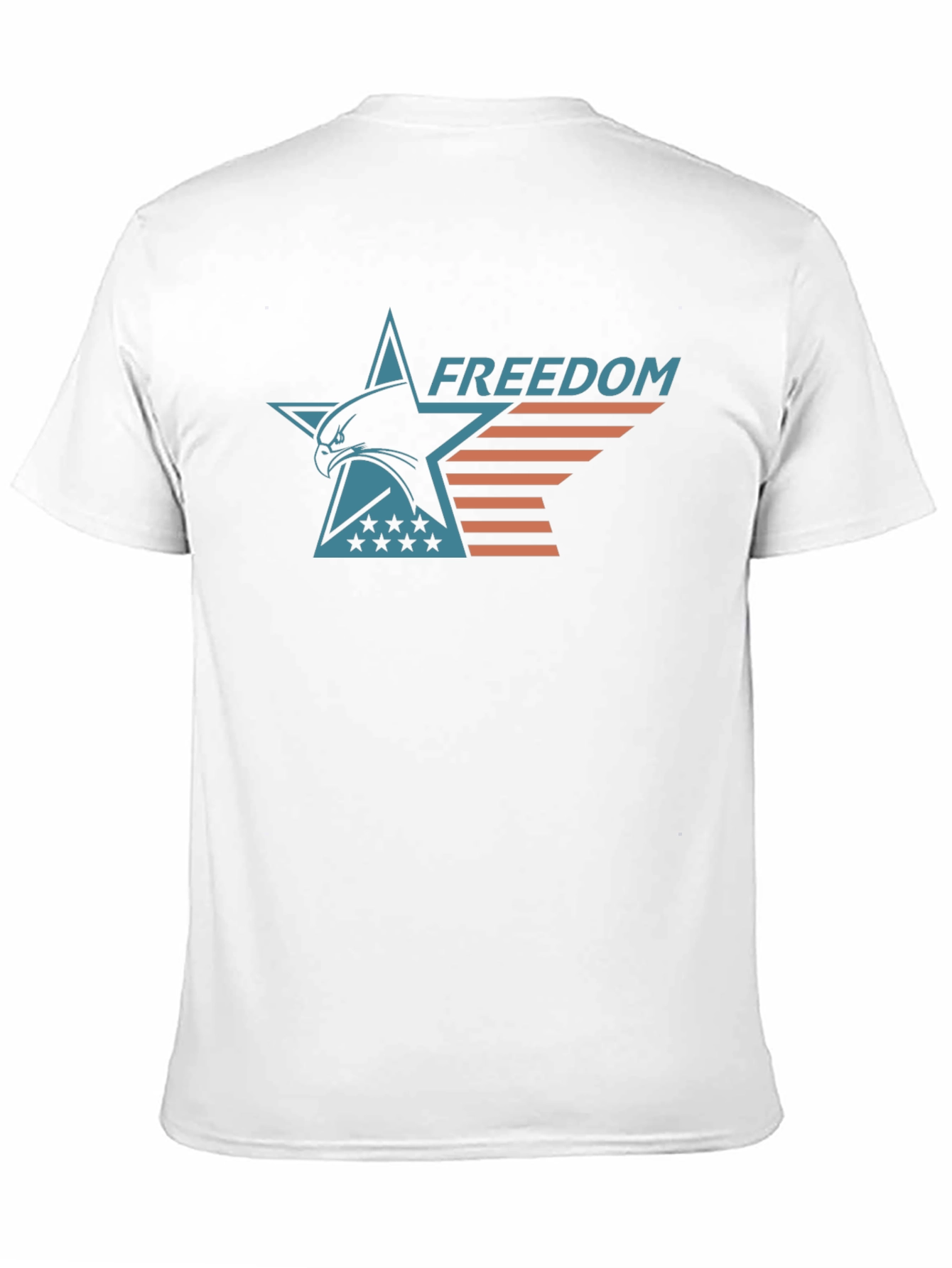 Freedom Eagle Graphic Tee - Black Cotton Blend