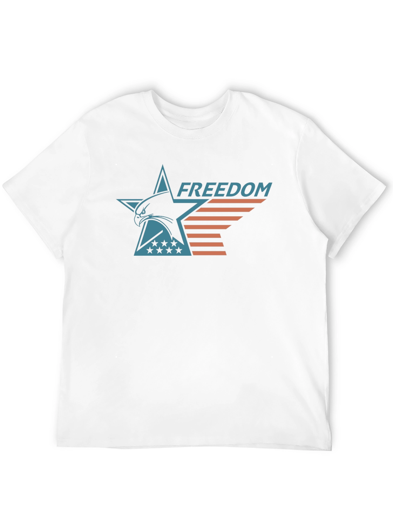 Freedom Eagle Graphic Tee - Black Cotton Blend