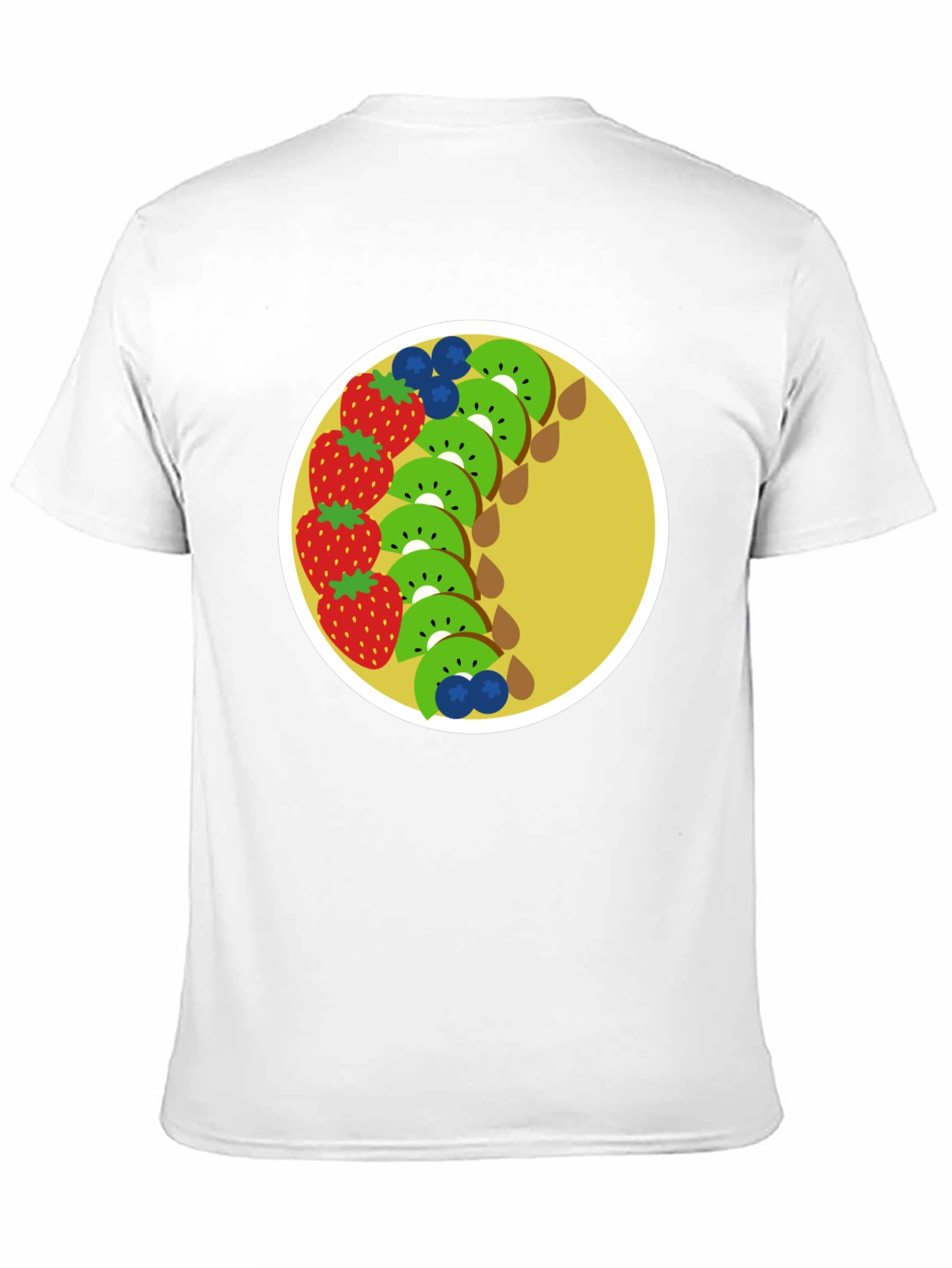 Fun Fruit Graphic Tee - Black Cotton T-Shirt