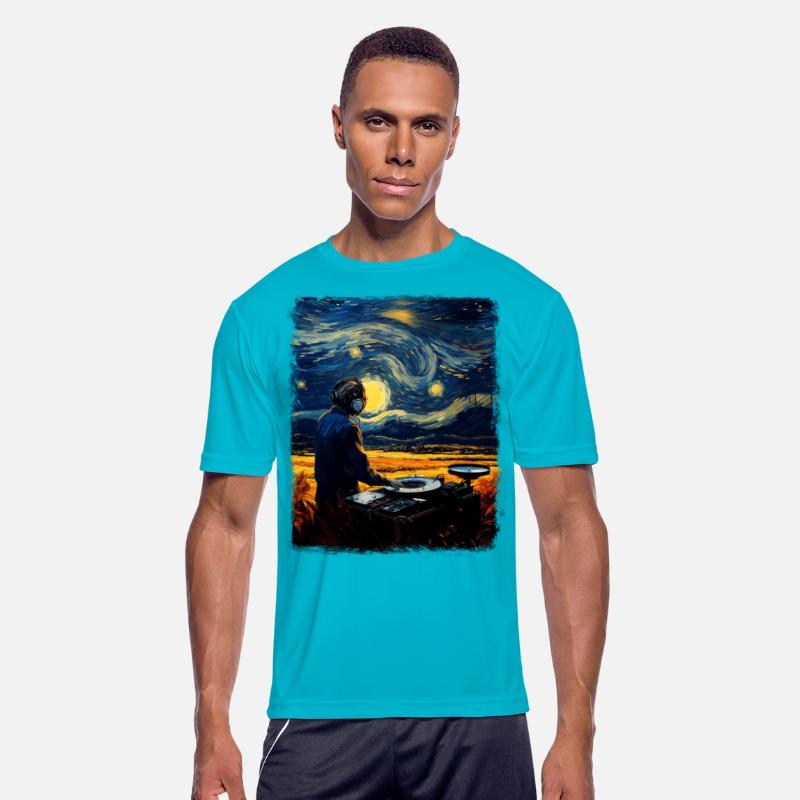 Disc jockey Music Player DJ Turntable Starry Night