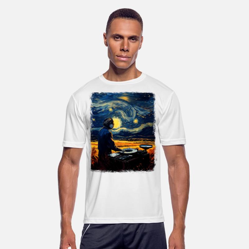 Disc jockey Music Player DJ Turntable Starry Night