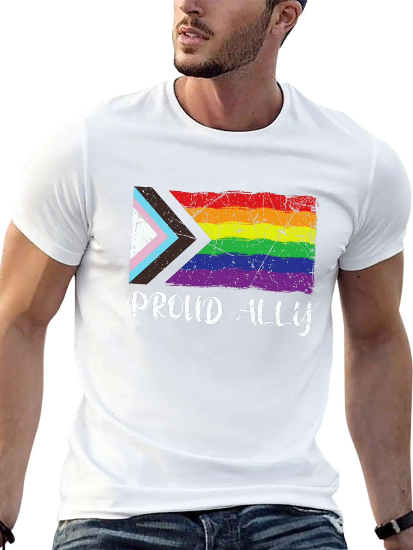 Proud Ally LGBTQ+ Pride Graphic Tee