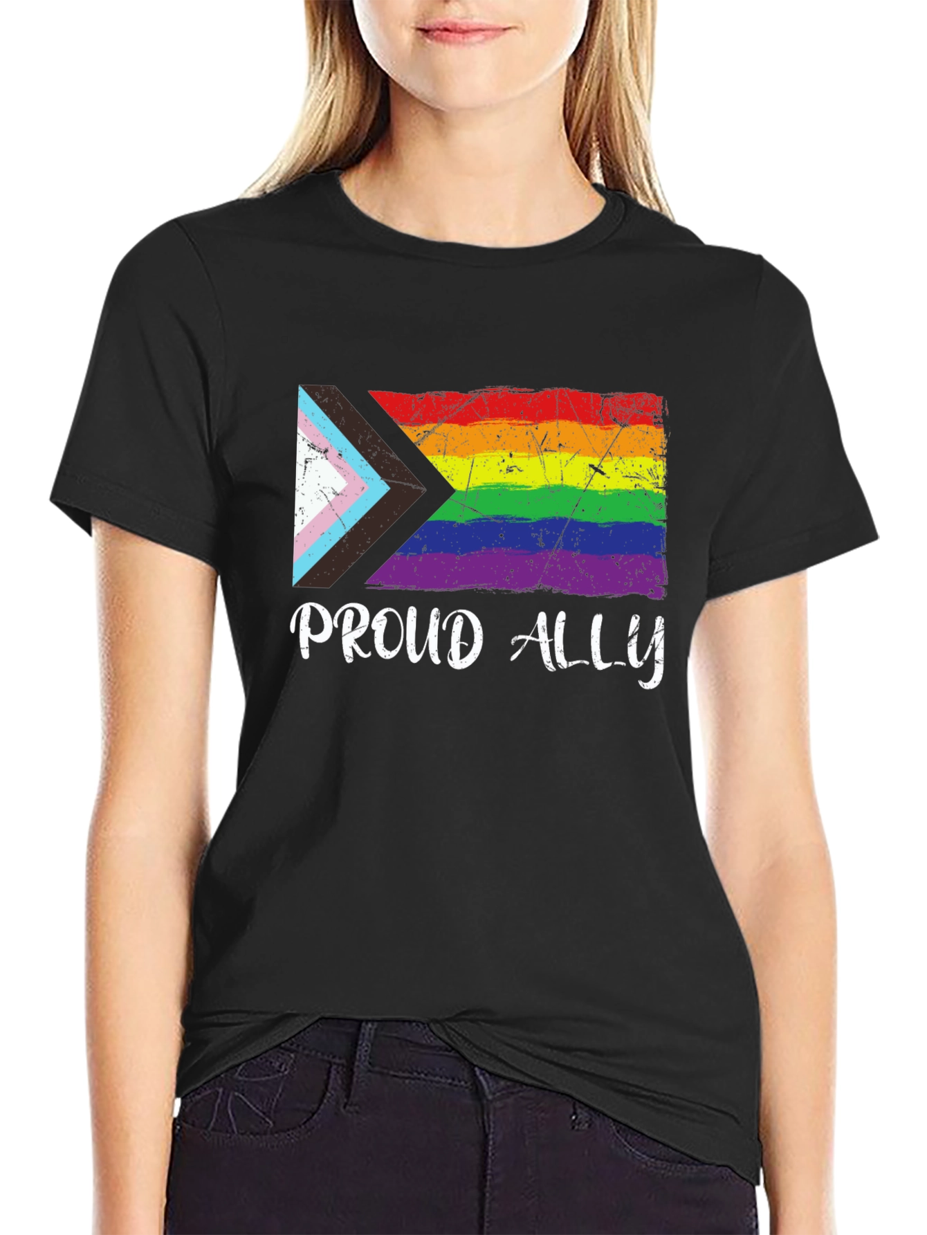 Proud Ally LGBTQ+ Pride Graphic Tee