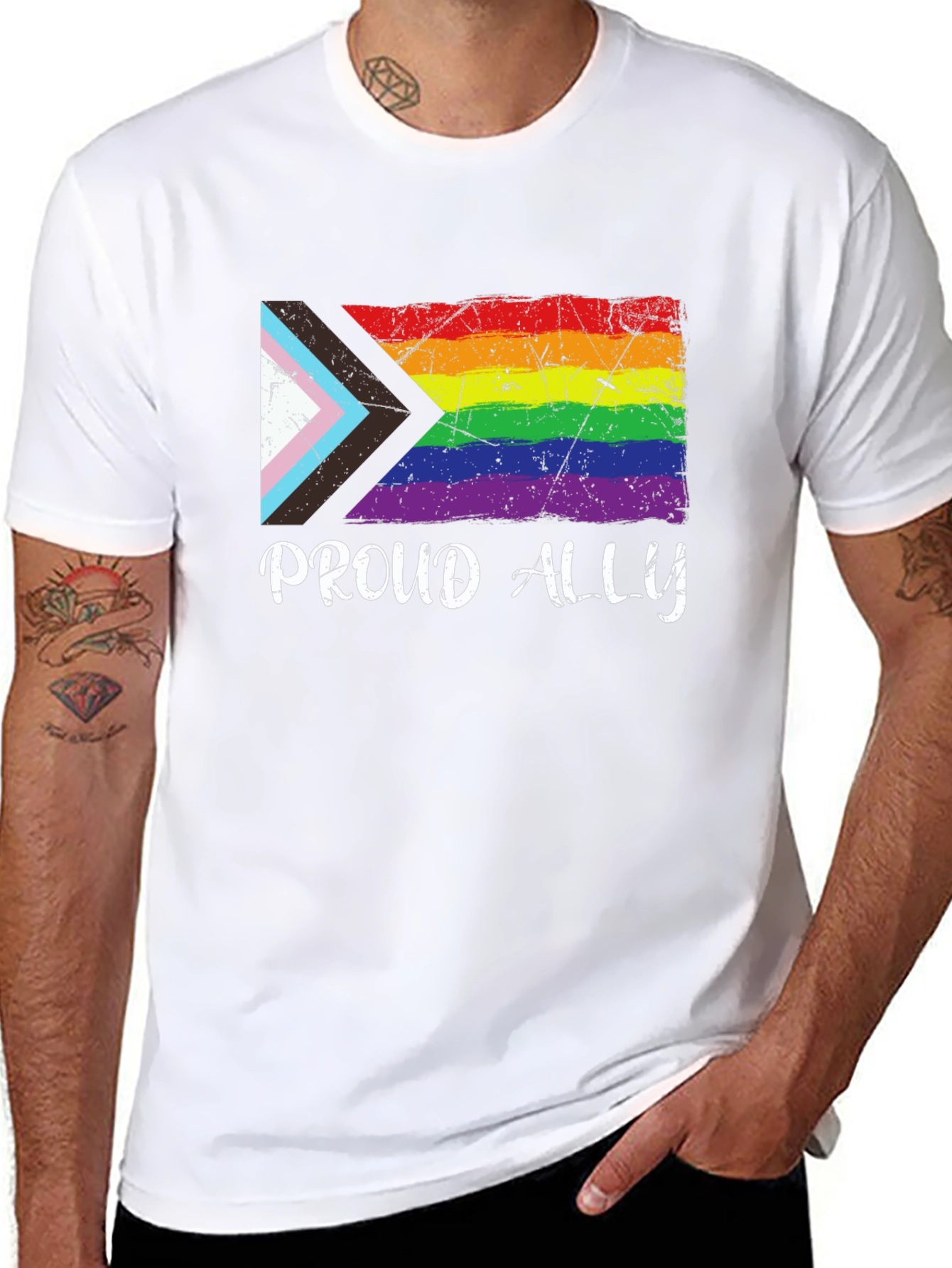 Proud Ally LGBTQ+ Pride Graphic Tee