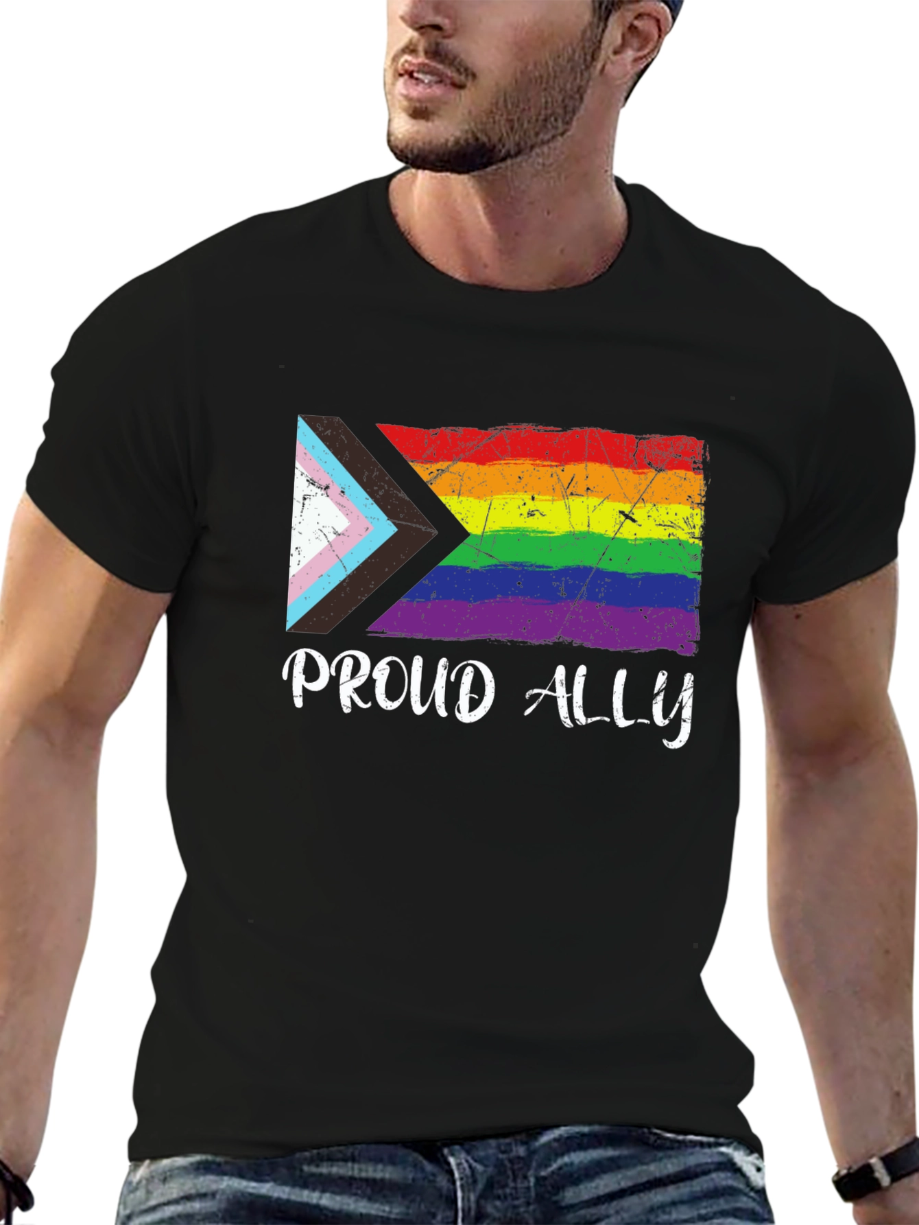 Proud Ally LGBTQ+ Pride Graphic Tee