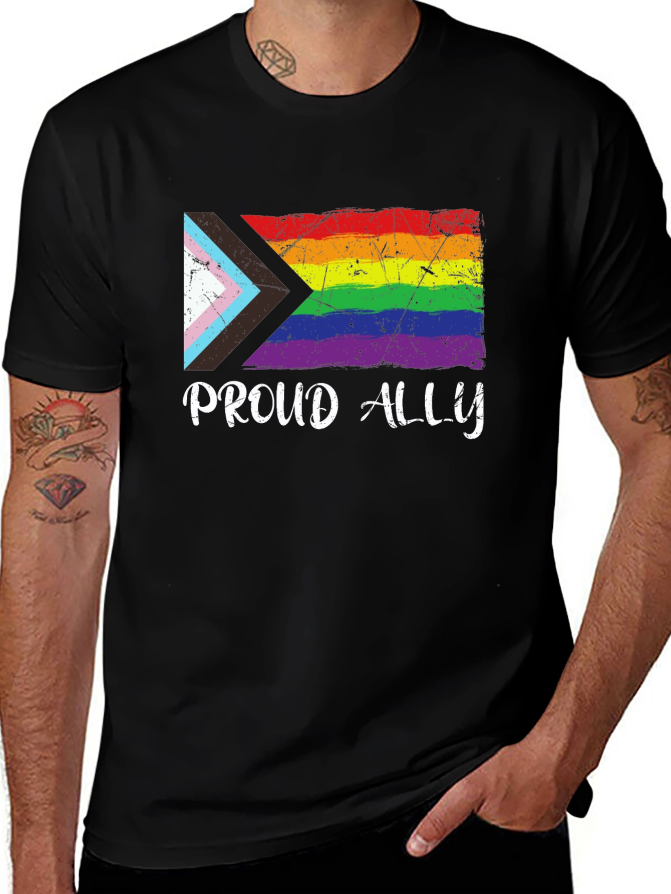 Proud Ally LGBTQ+ Pride Graphic Tee