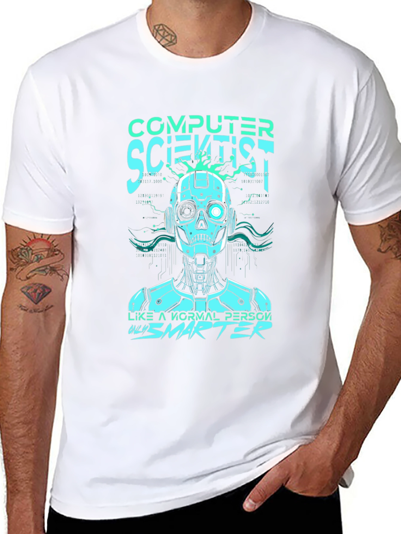 Computer Scientist Robot Graphic Tee