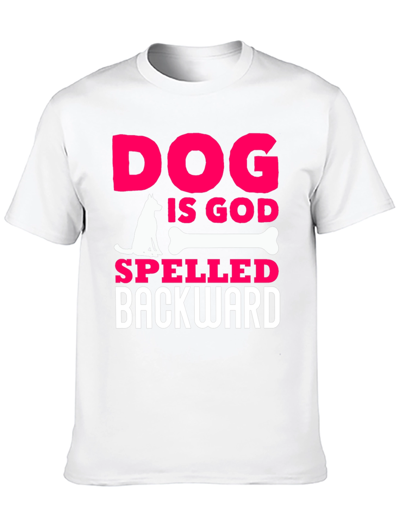 Dog Is God Backwards Graphic T-Shirt