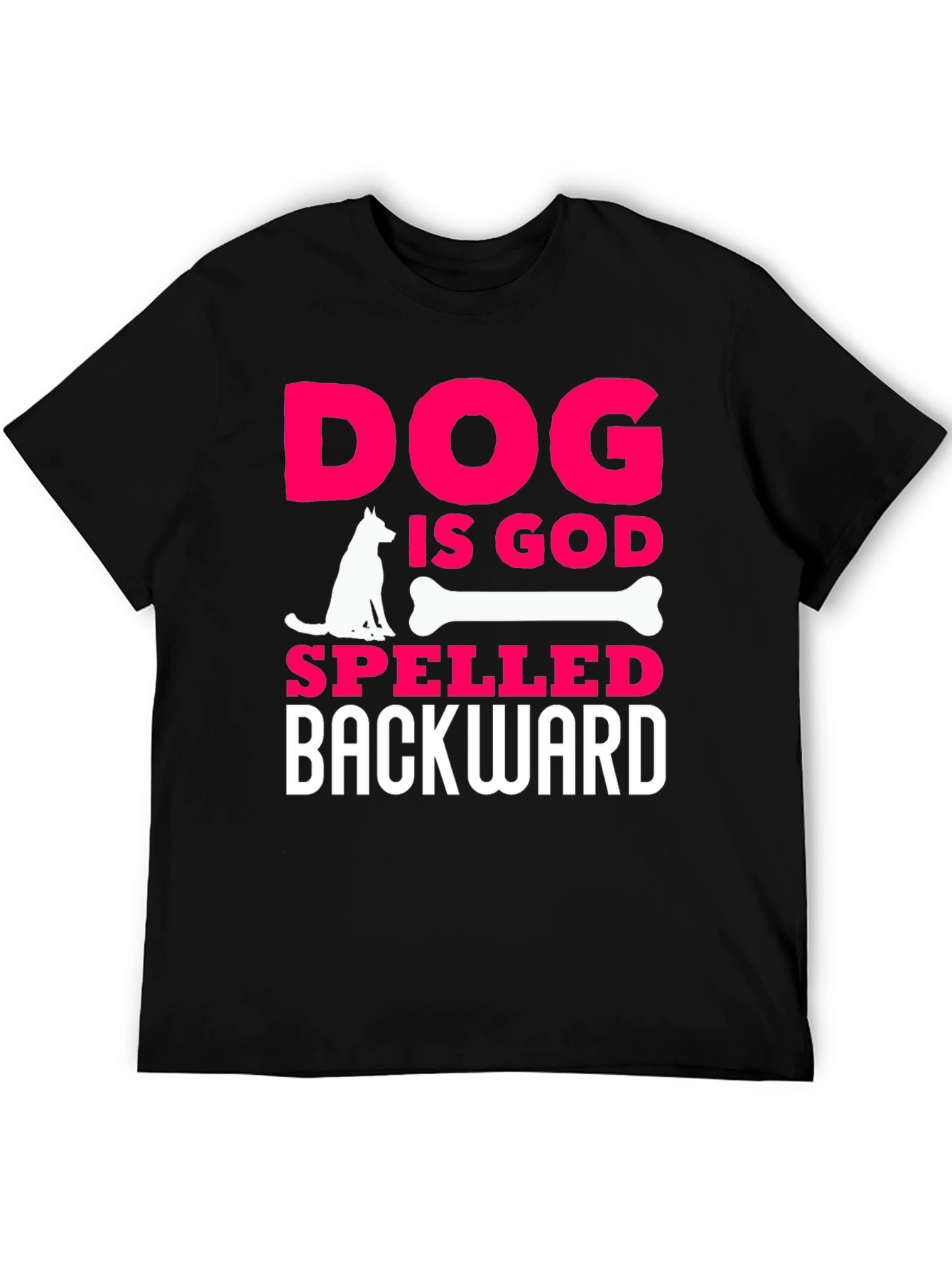 Dog Is God Backwards Graphic T-Shirt