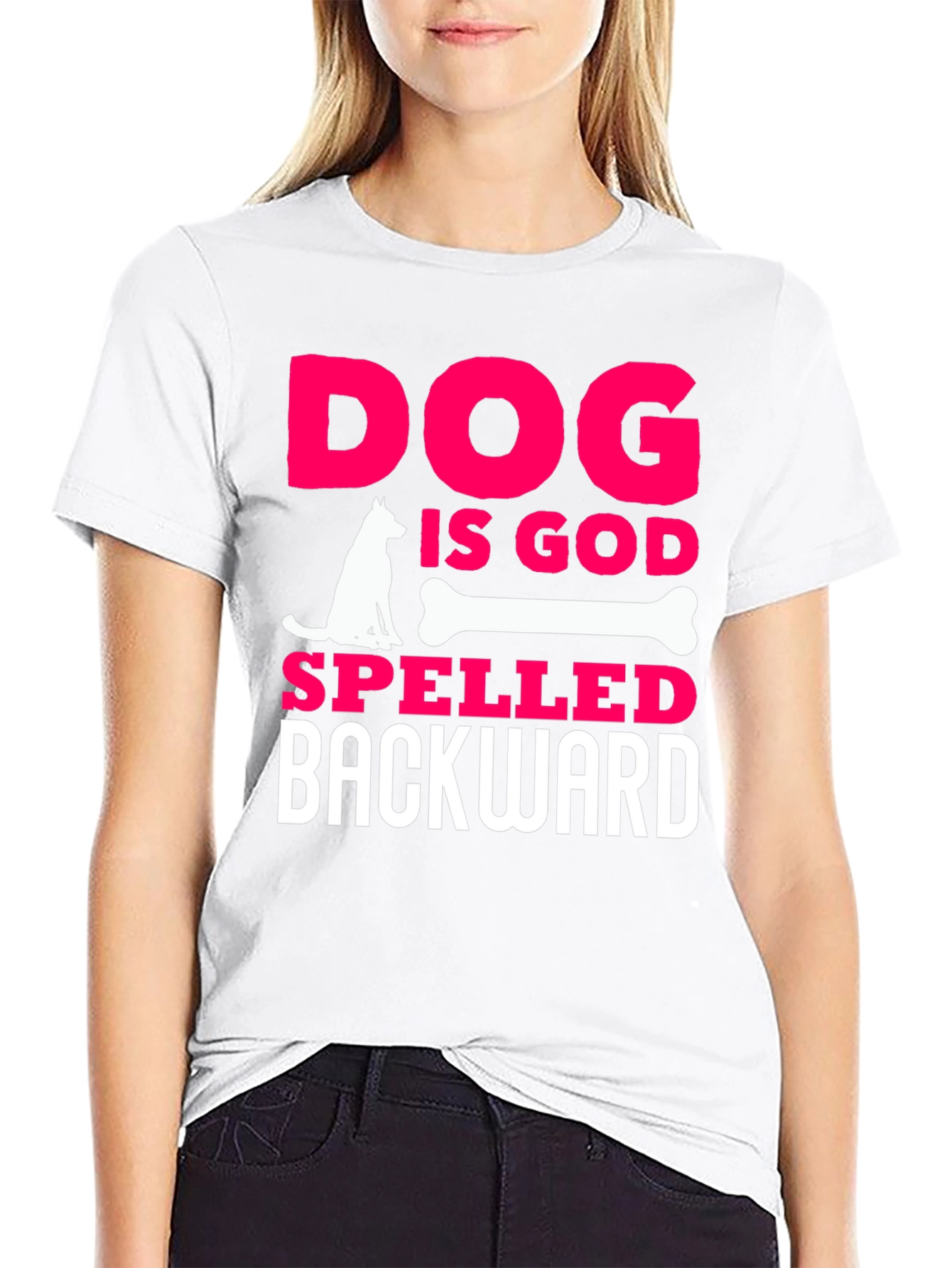 Dog Is God Backwards Graphic T-Shirt