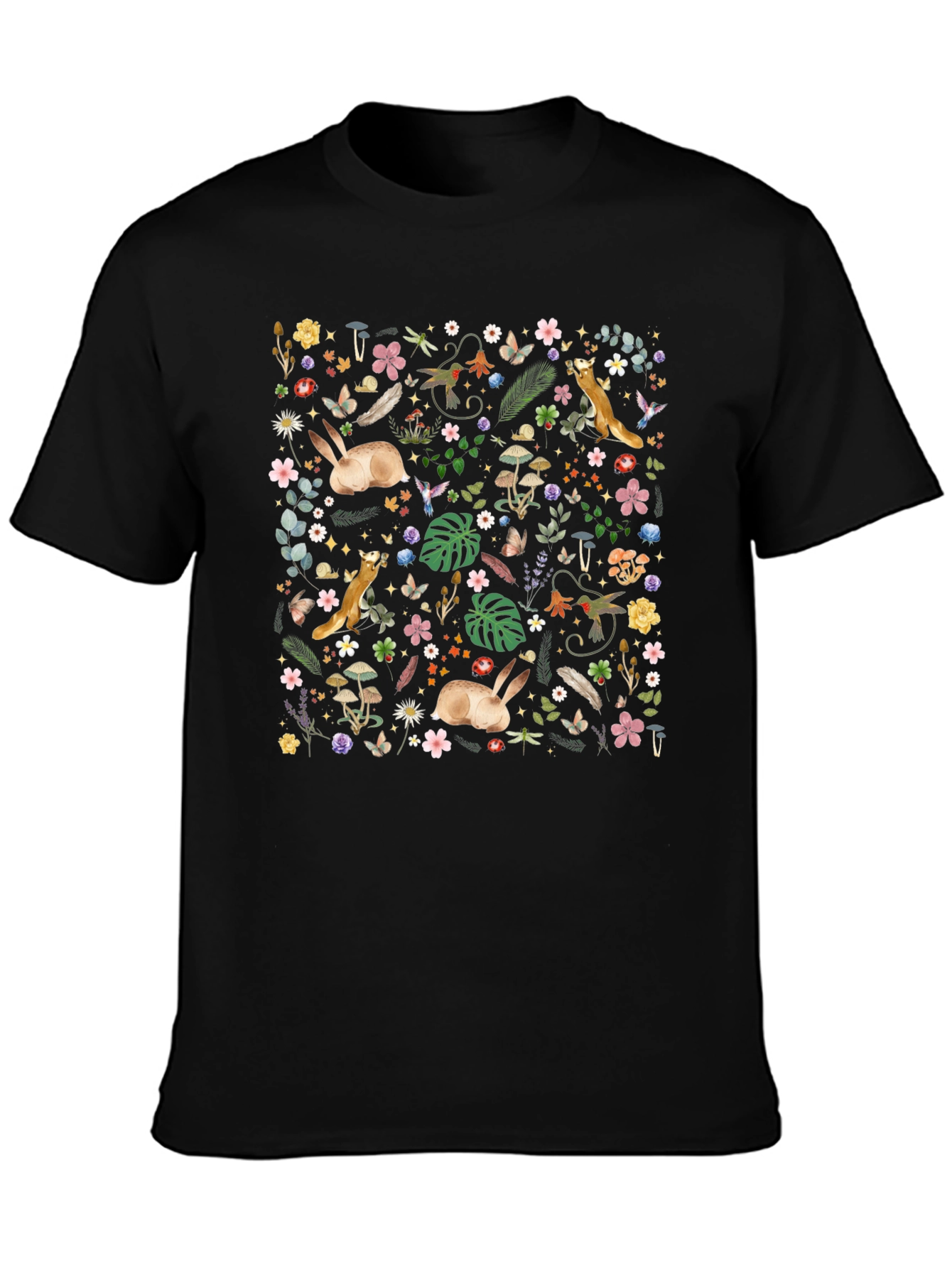 Whimsical Forest T-Shirt: Nature Print