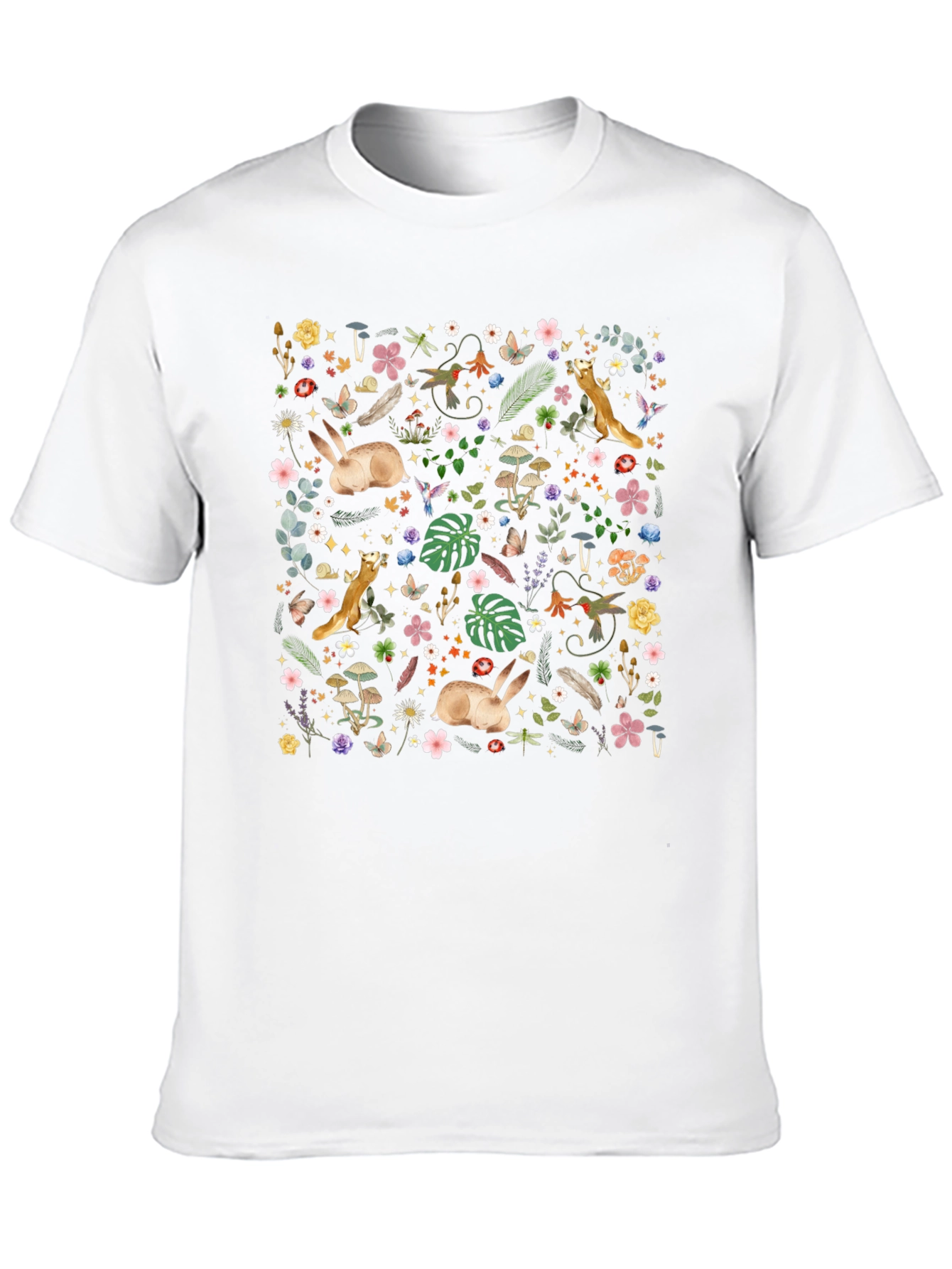 Whimsical Forest T-Shirt: Nature Print