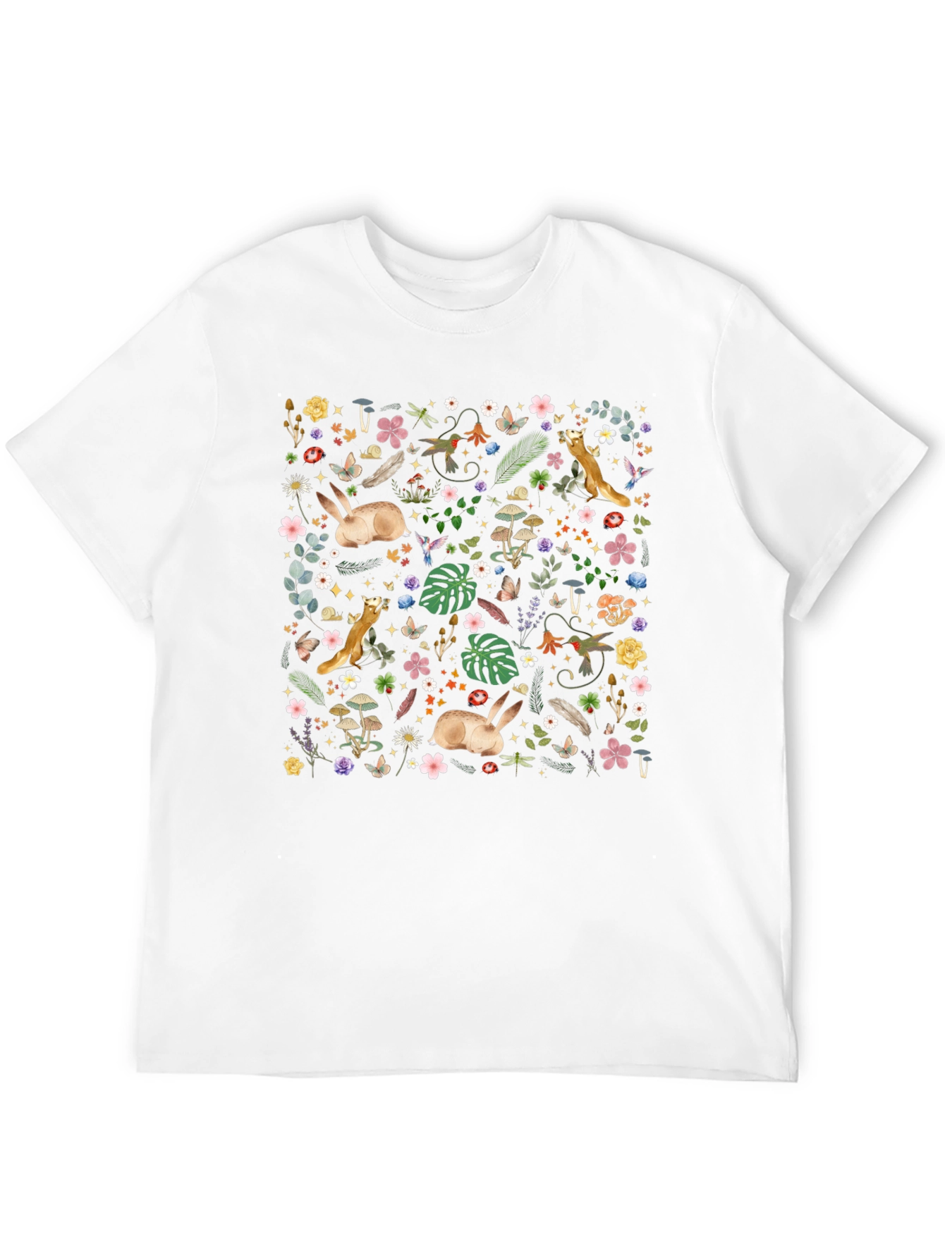 Whimsical Forest T-Shirt: Nature Print
