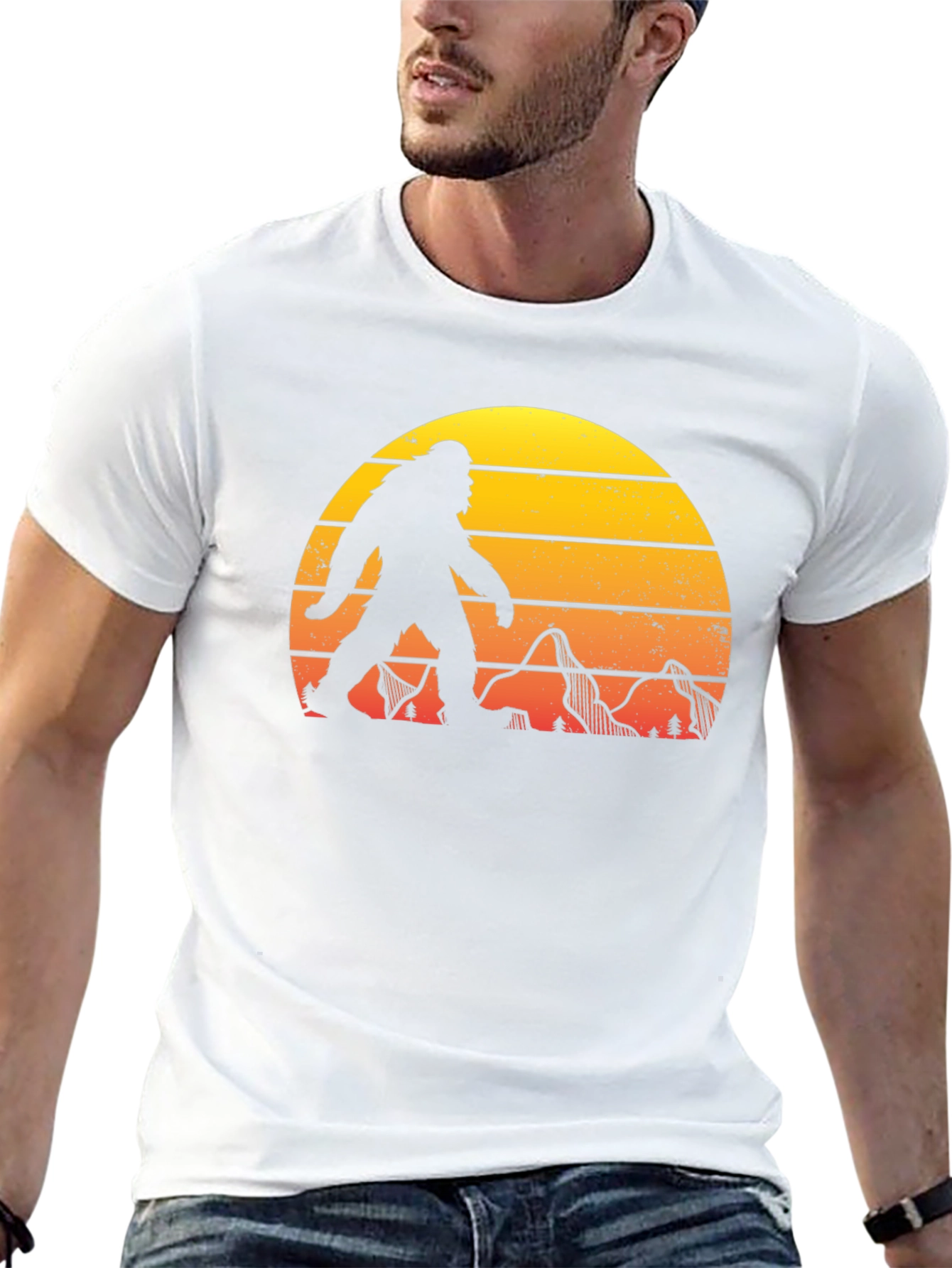 Bigfoot Sunset Graphic T-Shirt