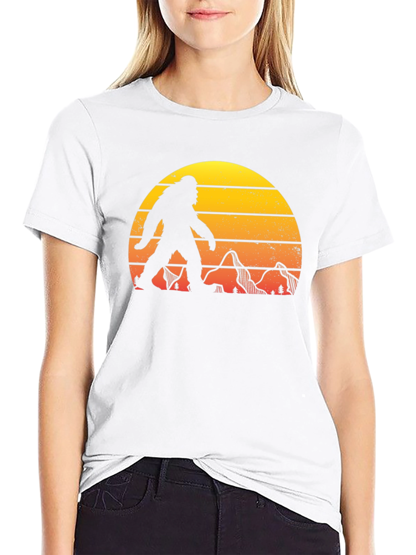 Bigfoot Sunset Graphic T-Shirt