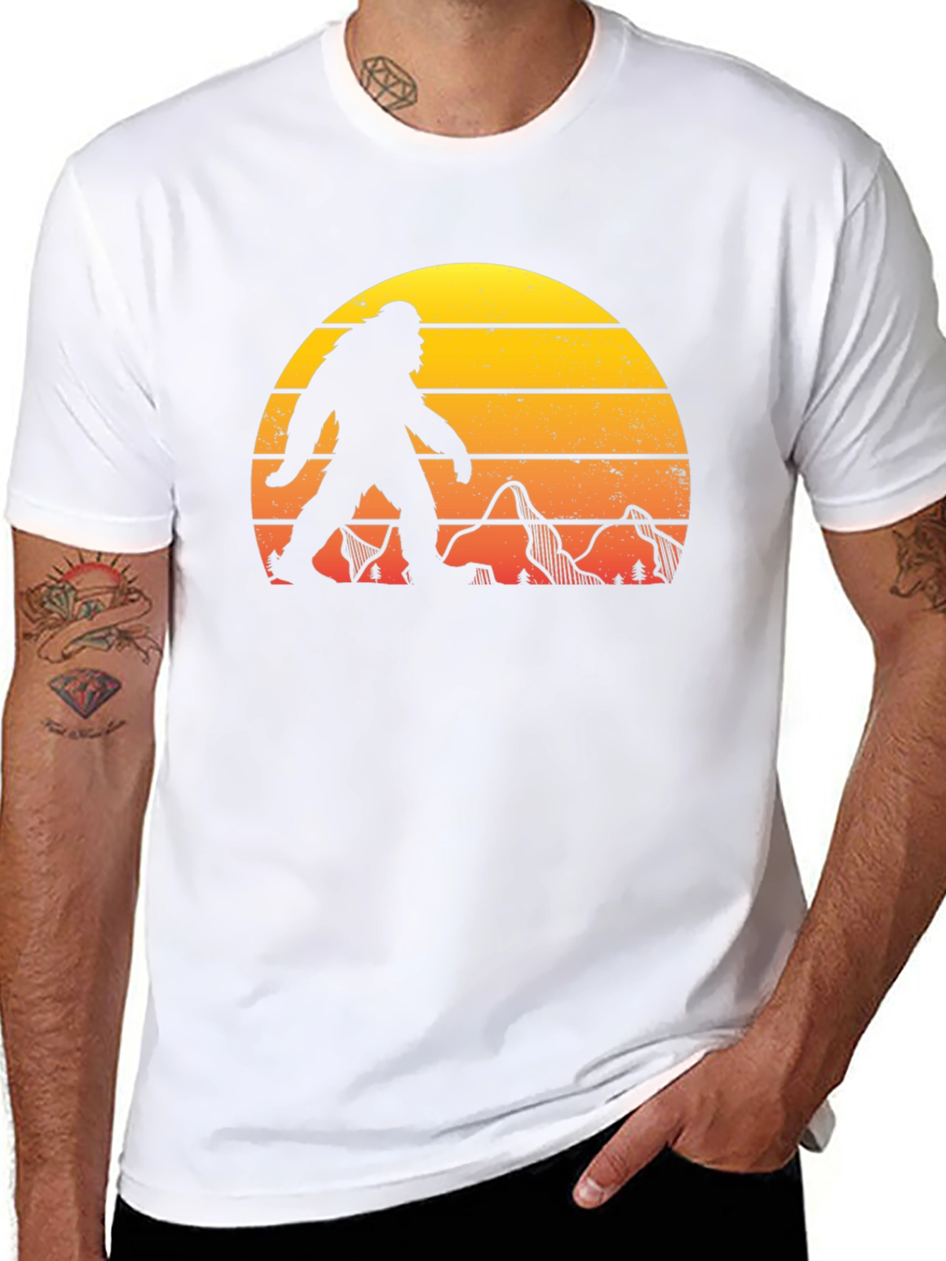 Bigfoot Sunset Graphic T-Shirt