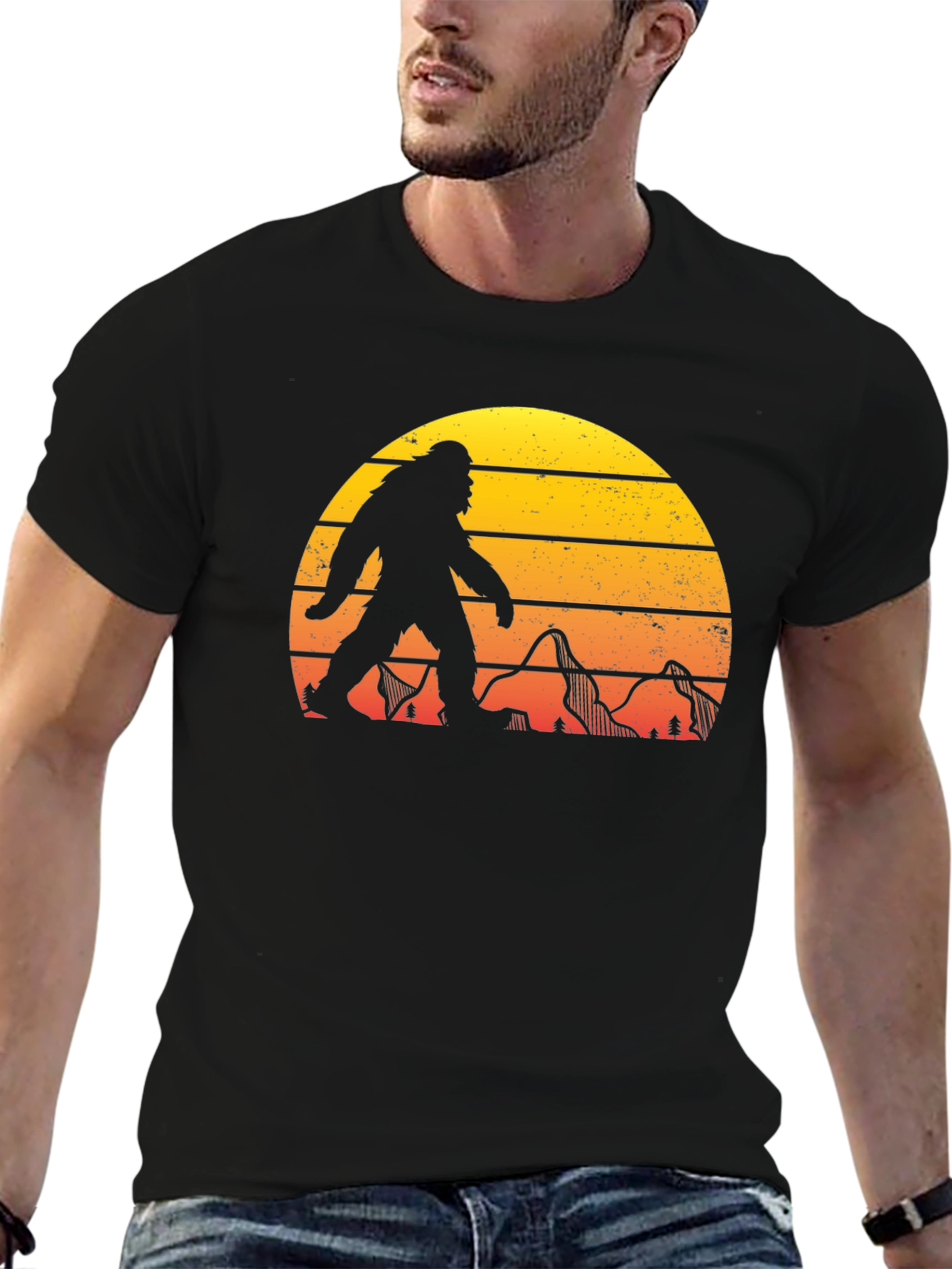 Bigfoot Sunset Graphic T-Shirt