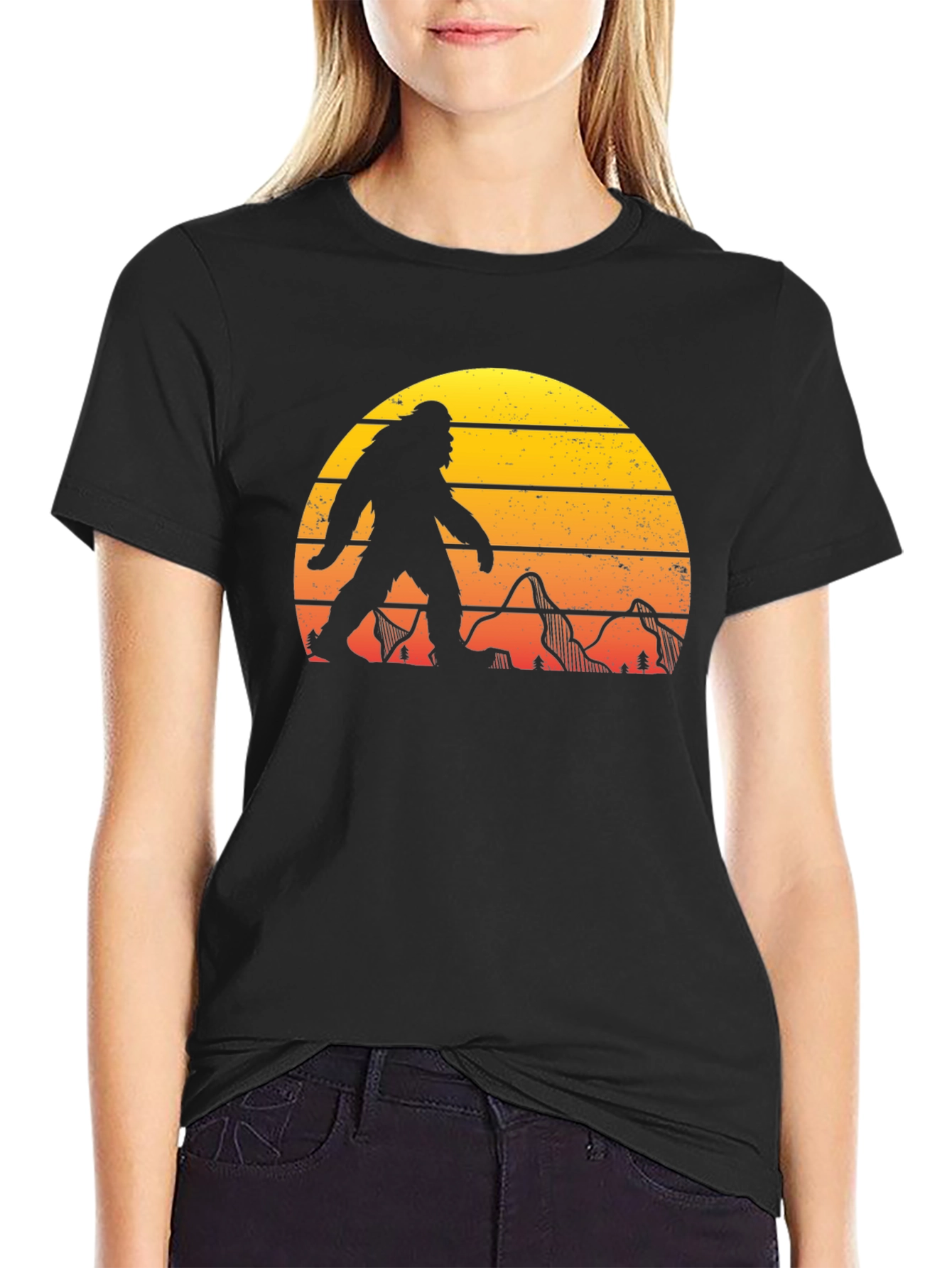 Bigfoot Sunset Graphic T-Shirt