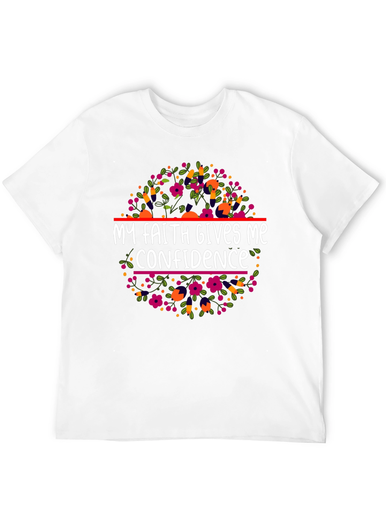 Faith Gives Me Confidence Floral T-Shirt