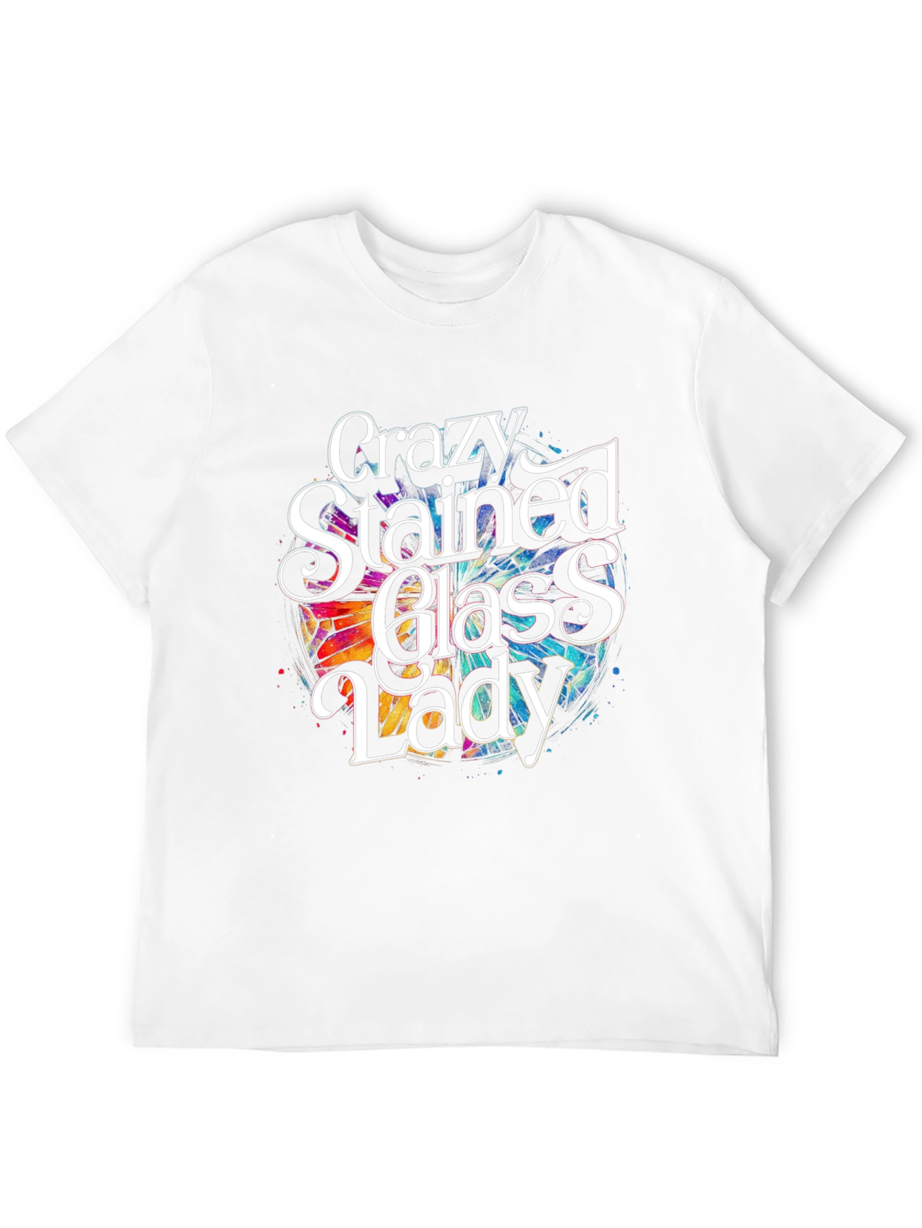 Crazy Stained Glass Lady T-Shirt