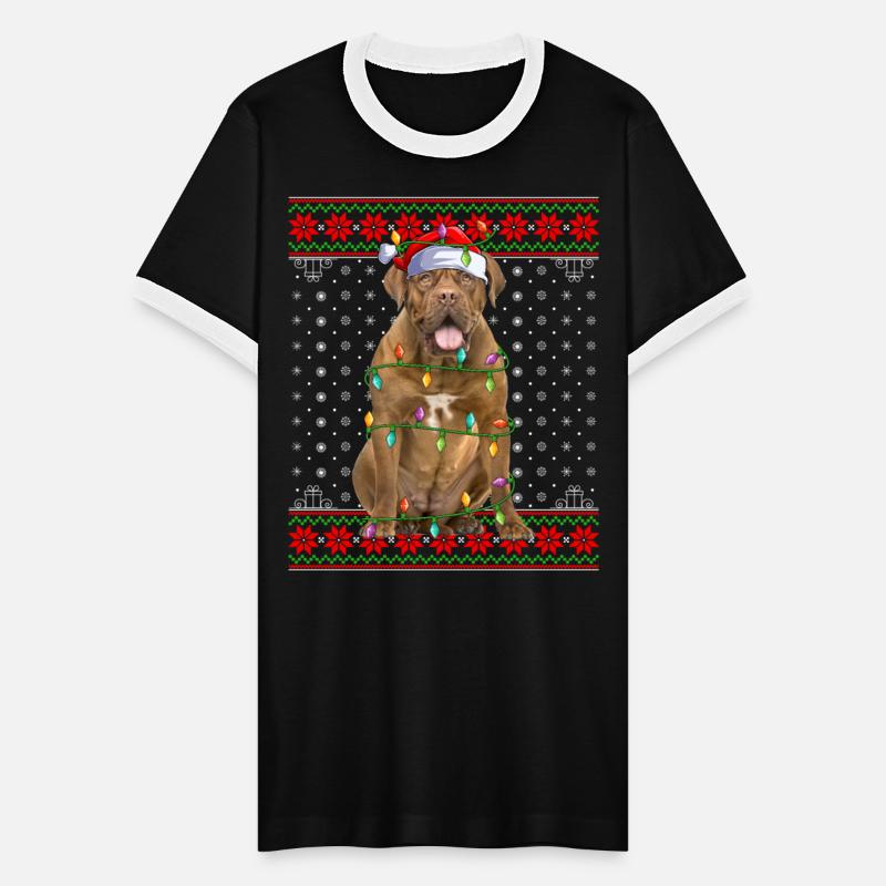 Dogue De Bordeaux Dog Ugly Christmas Lights