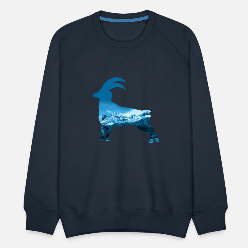 Double Exposure Steinbock Alps Mountains Gift Idea