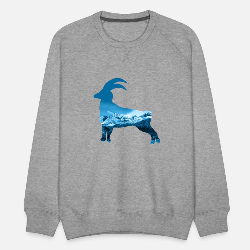 Double Exposure Steinbock Alps Mountains Gift Idea