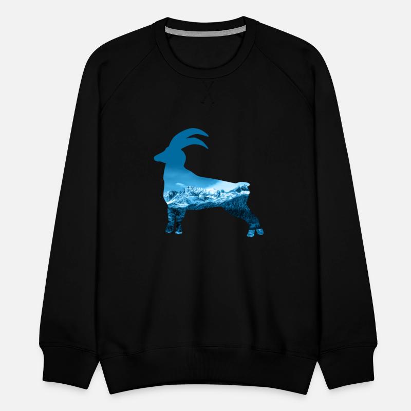 Double Exposure Steinbock Alps Mountains Gift Idea