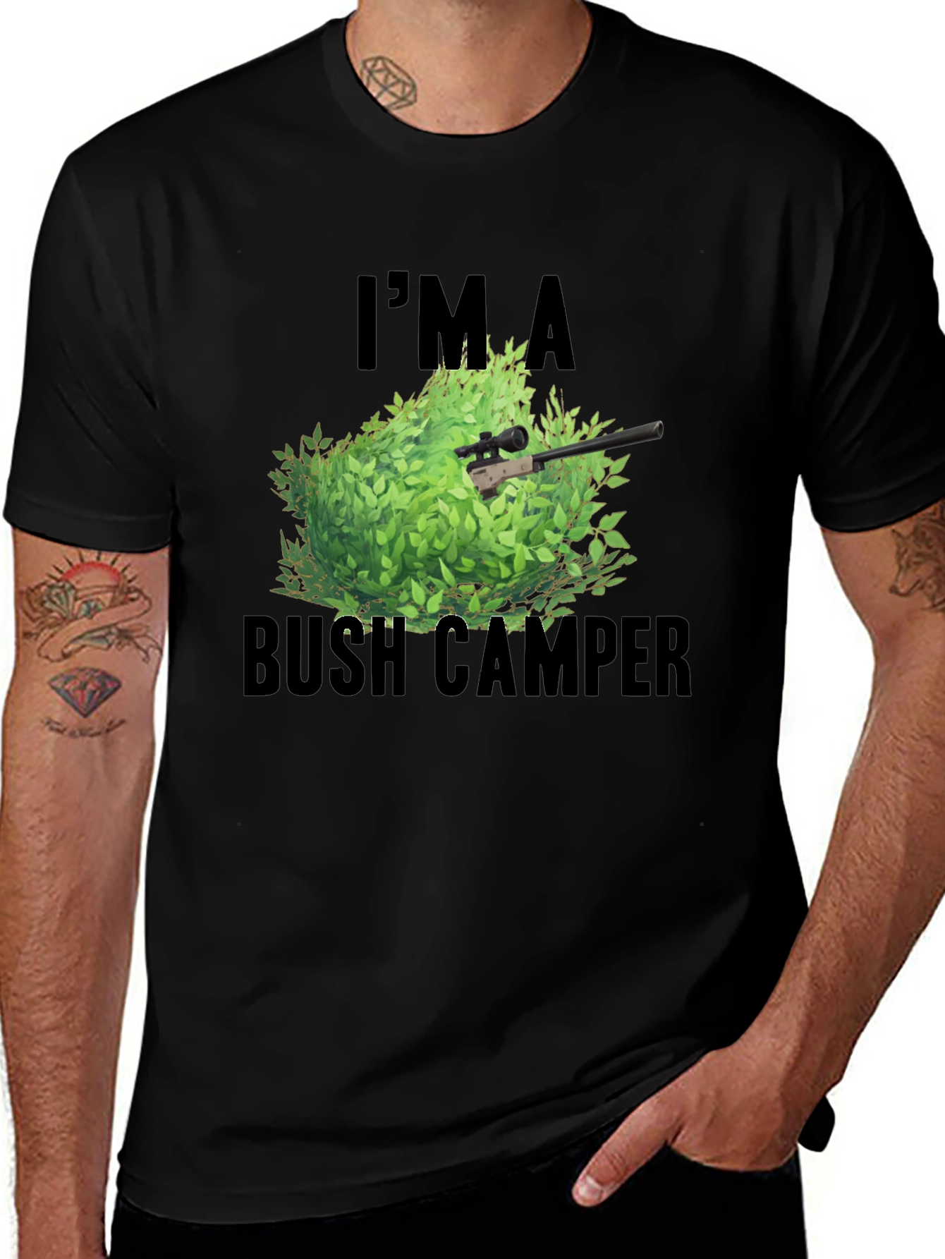 Bush Camper T-Shirt - Funny Gaming Tee