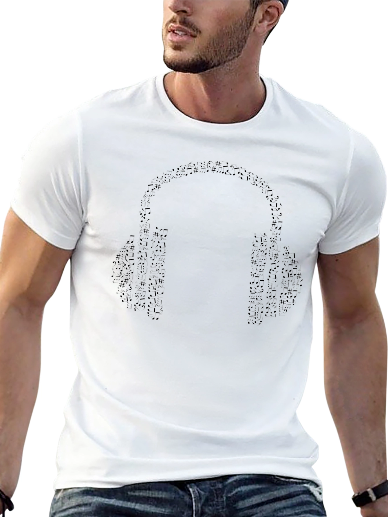 Musical Headphones Graphic T-Shirt