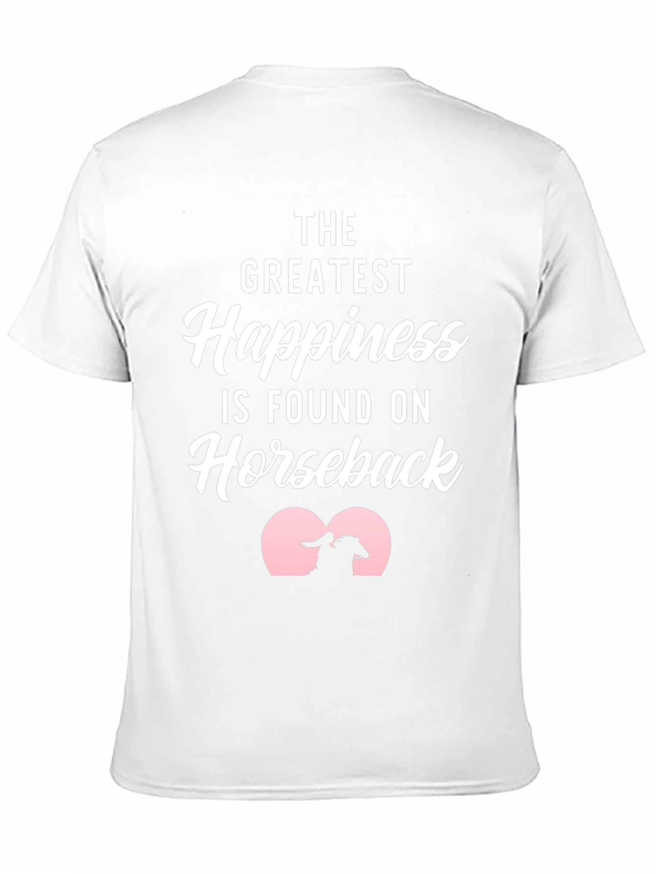 Greatest Happiness Horseback Riding Black T-Shirt
