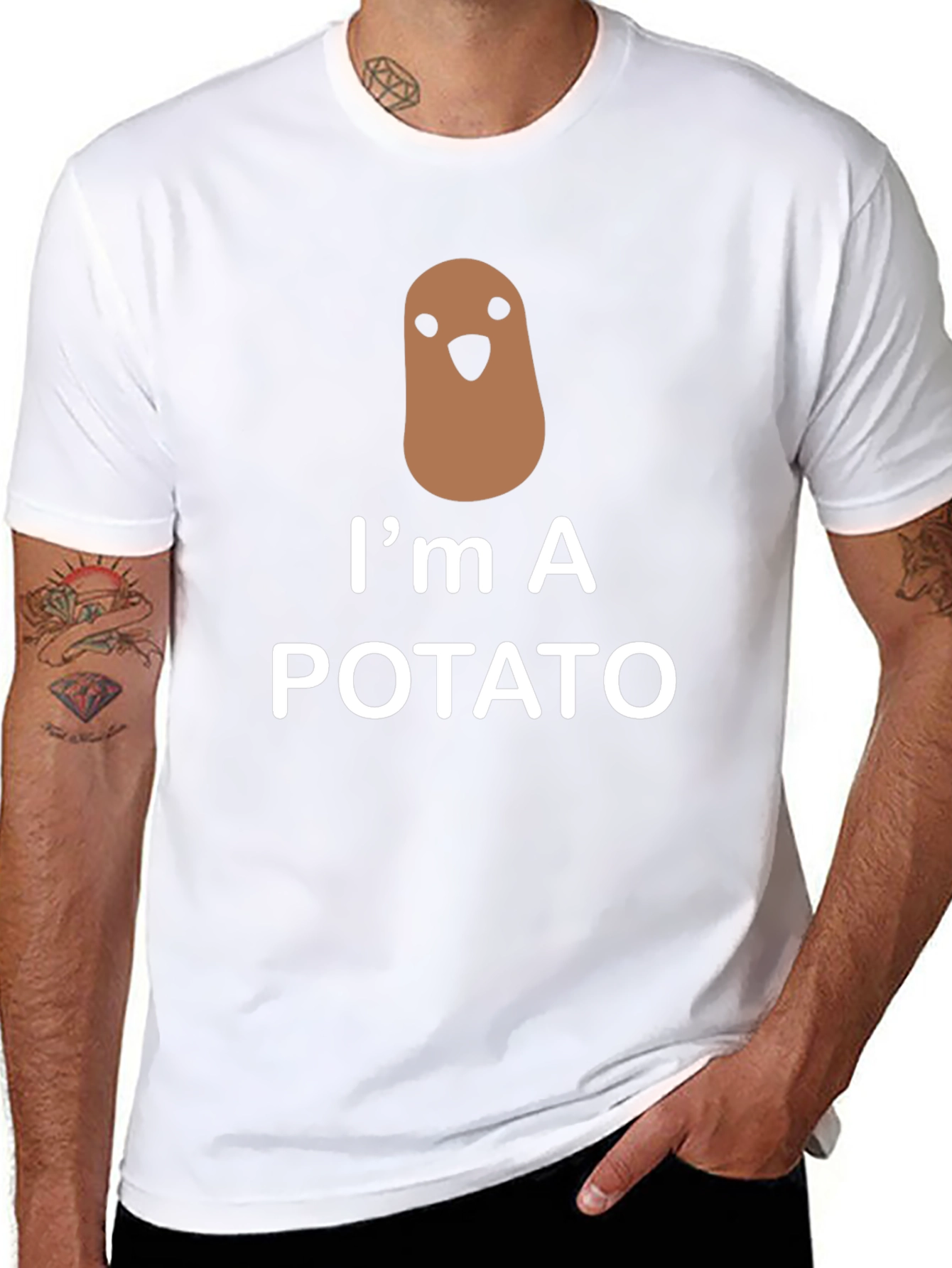 Funny Im a Potato Graphic T-Shirt