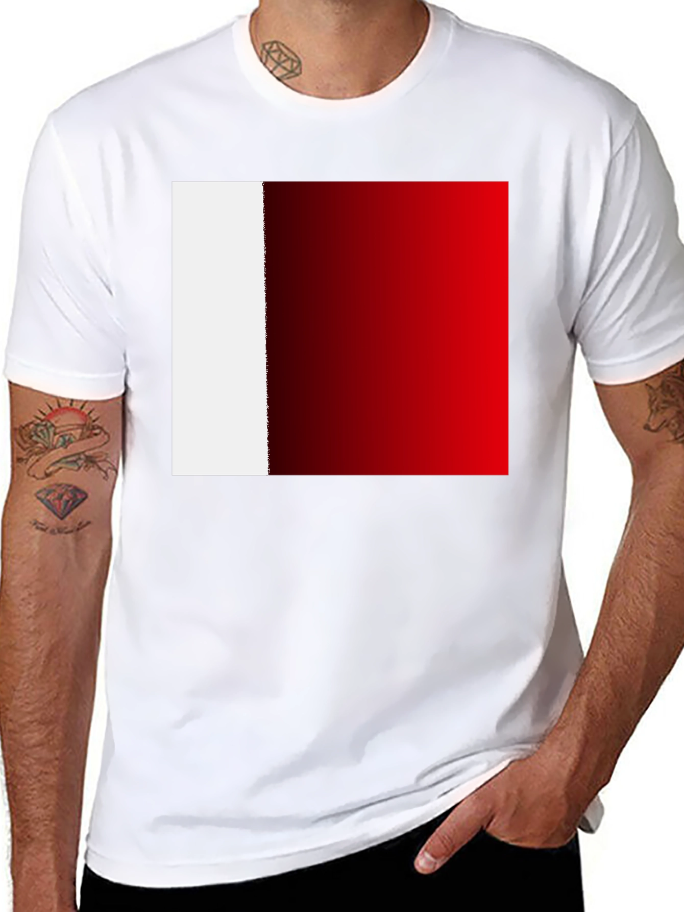 Modern UAE Flag Graphic T-Shirt - Black