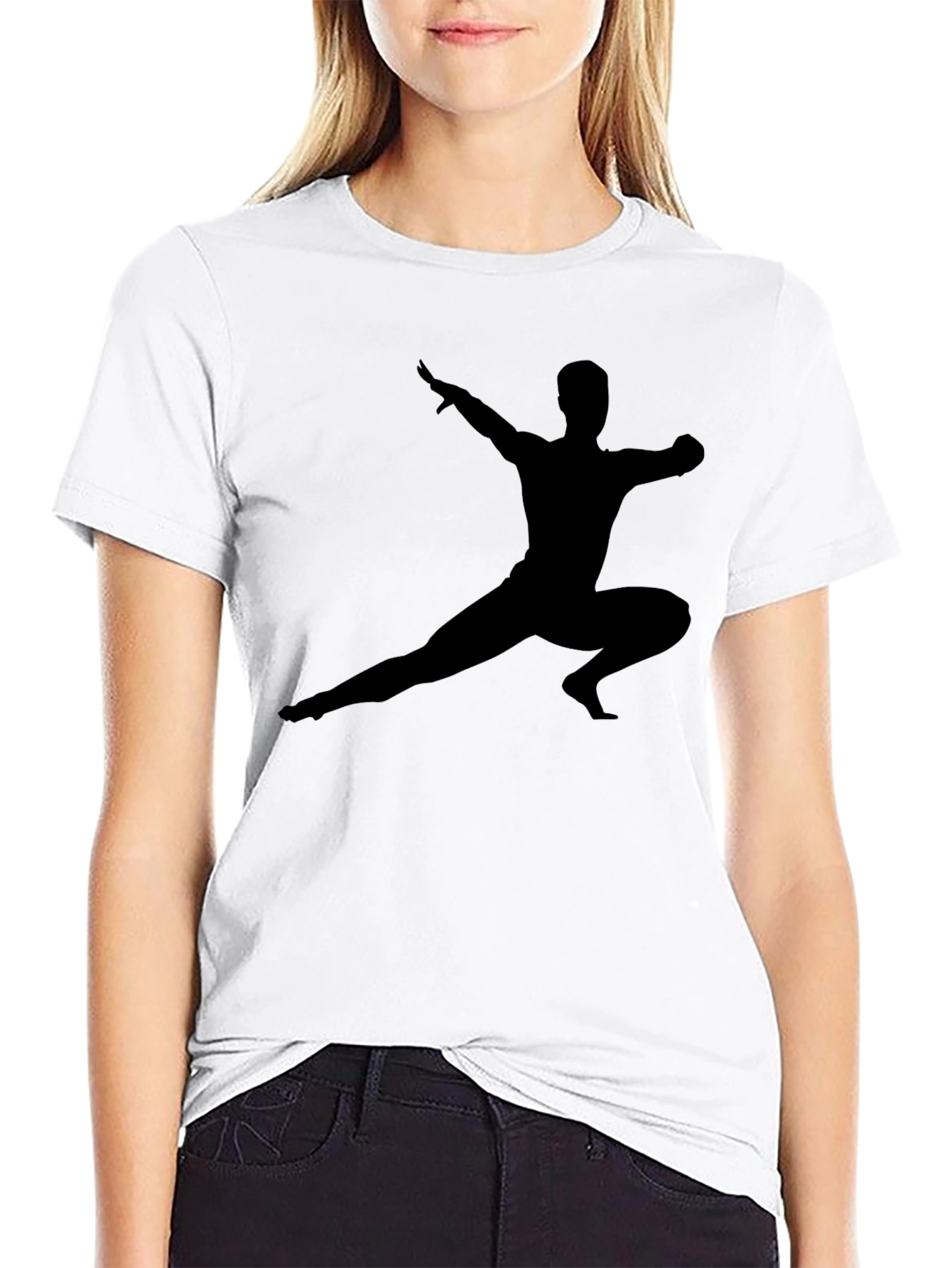 Martial Arts Silhouette Black T-Shirt
