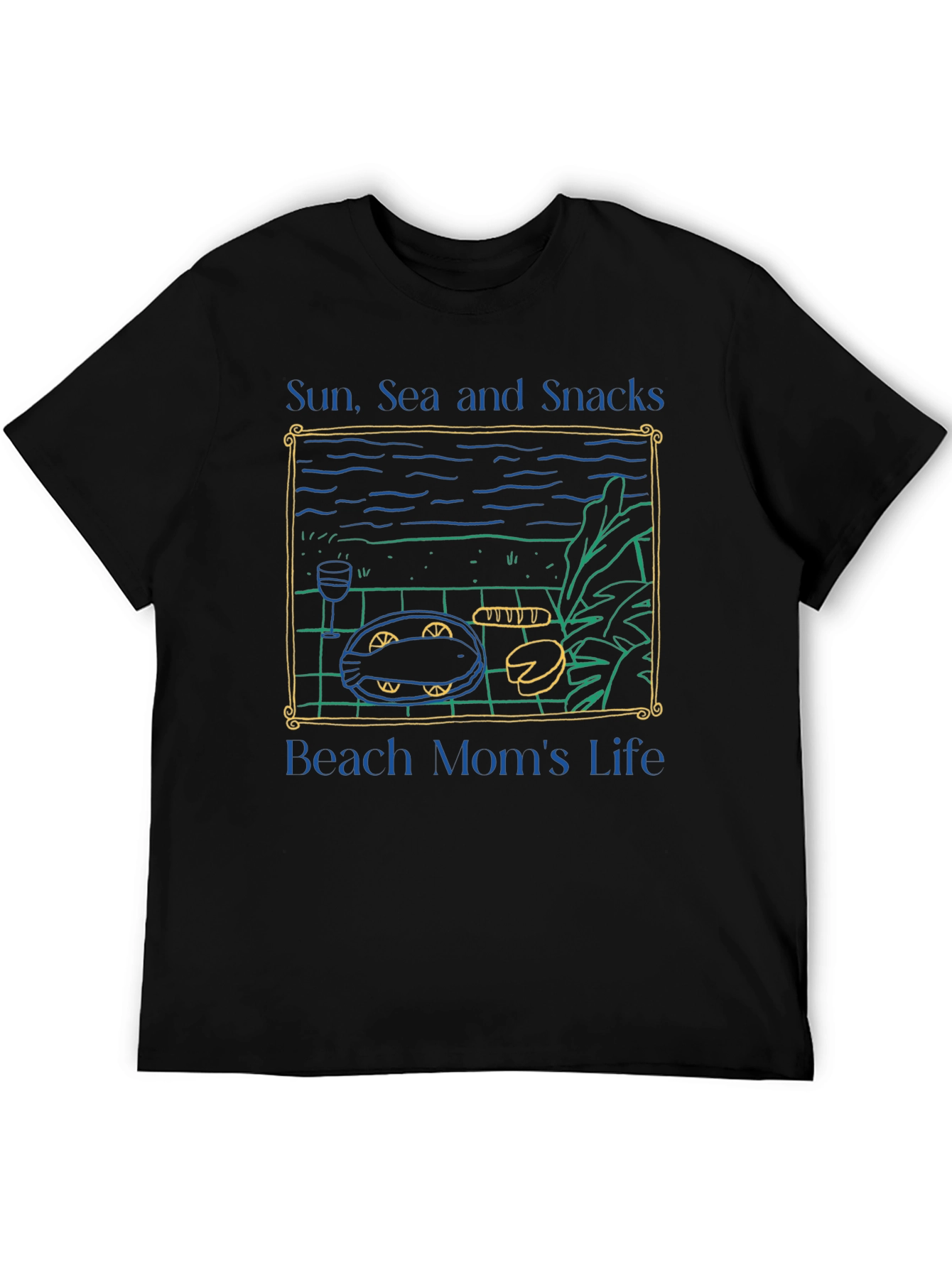 Beach Moms Life T-Shirt - Sun Sea and Snacks