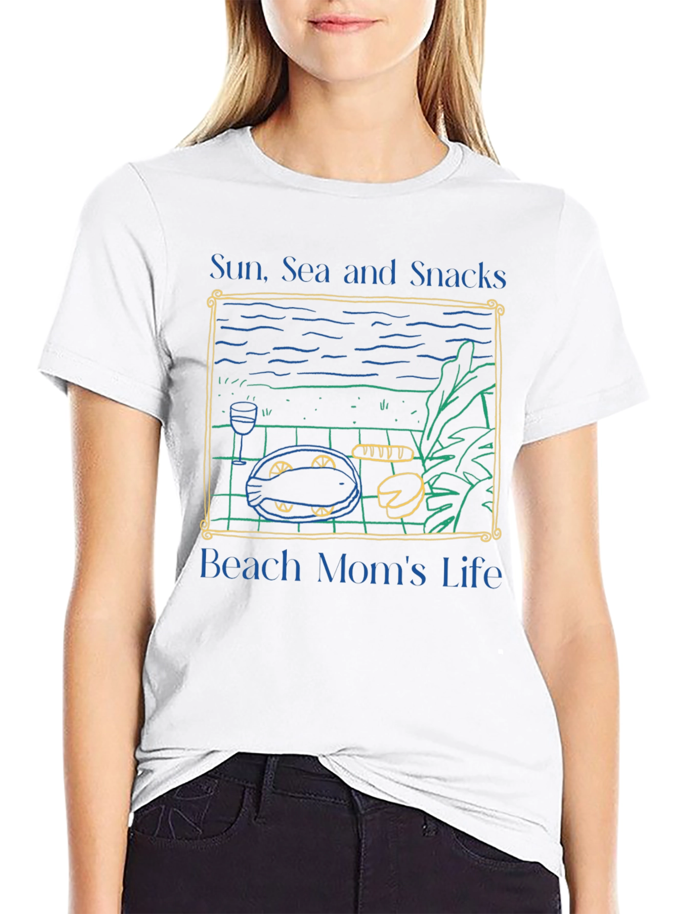 Beach Moms Life T-Shirt - Sun Sea and Snacks