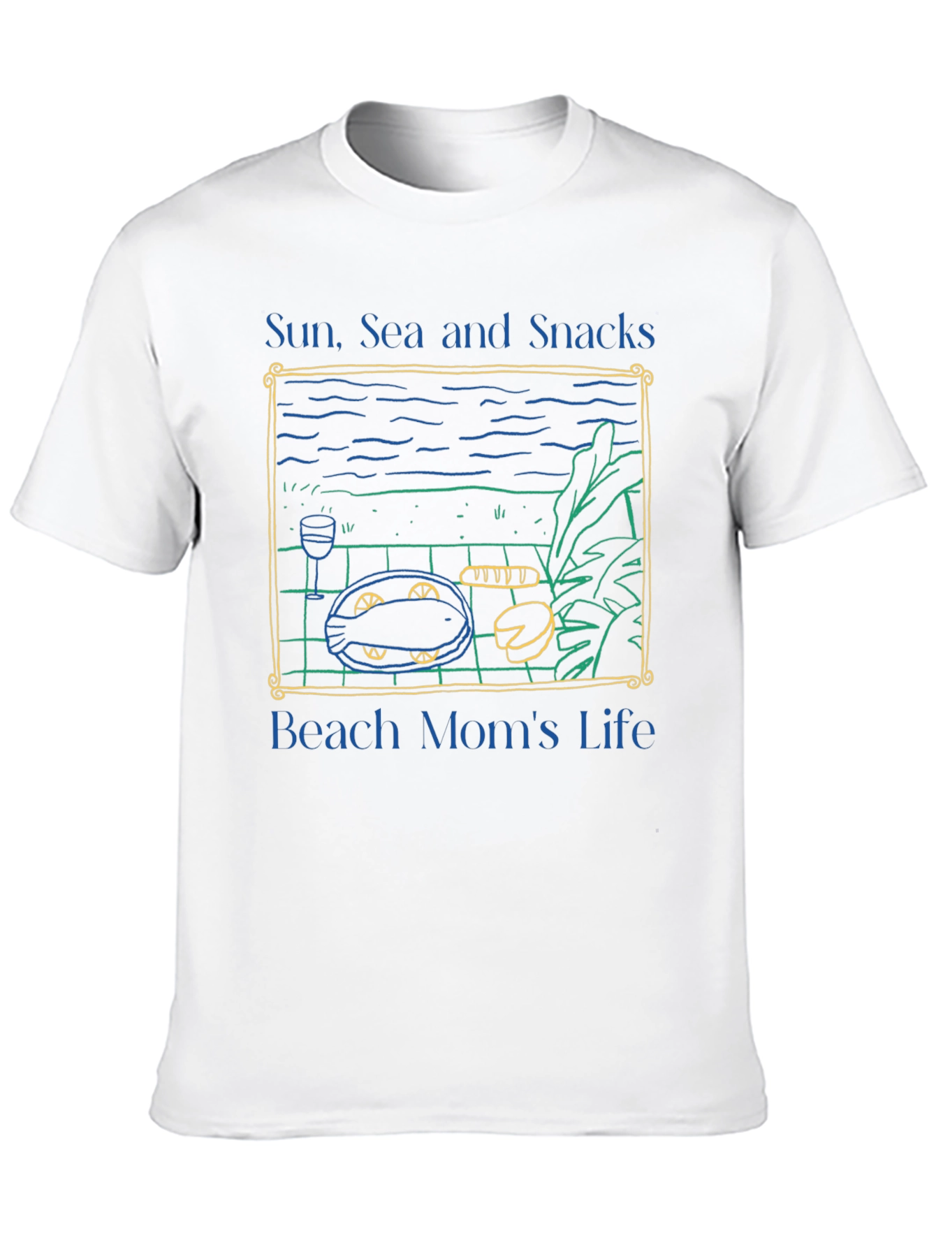 Beach Moms Life T-Shirt - Sun Sea and Snacks