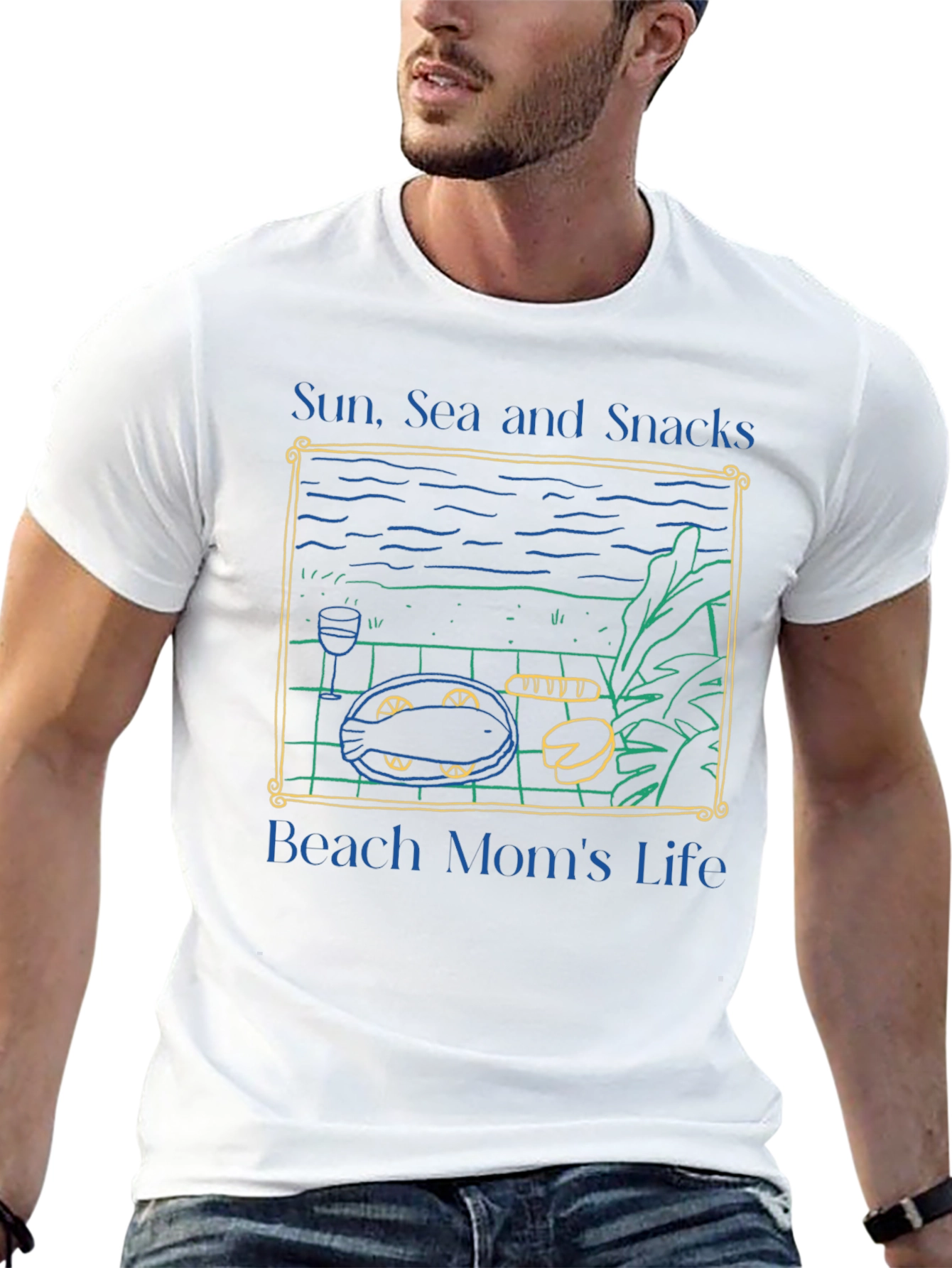 Beach Moms Life T-Shirt - Sun Sea and Snacks