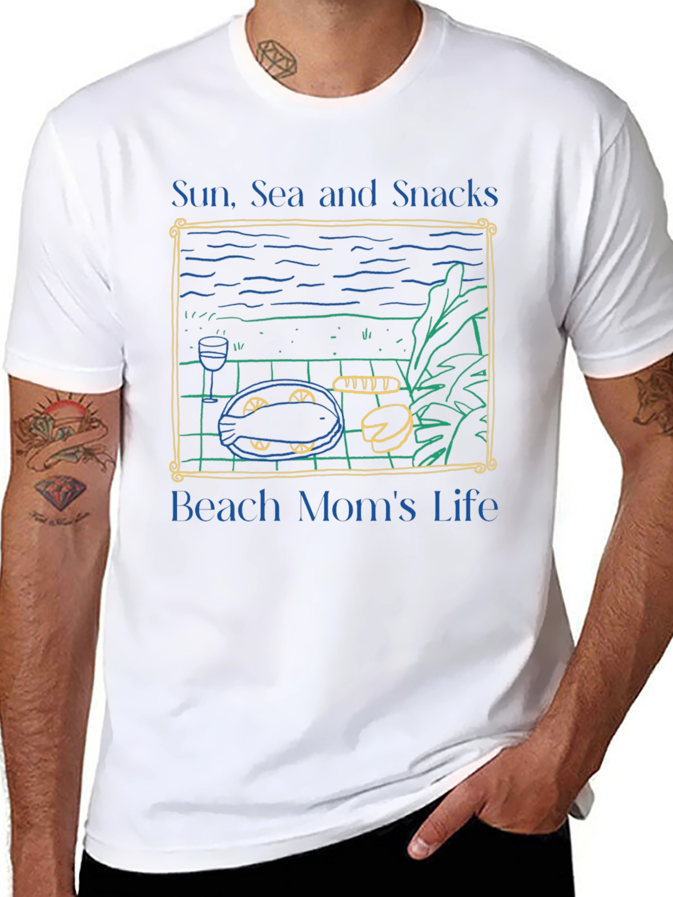 Beach Moms Life T-Shirt - Sun Sea and Snacks