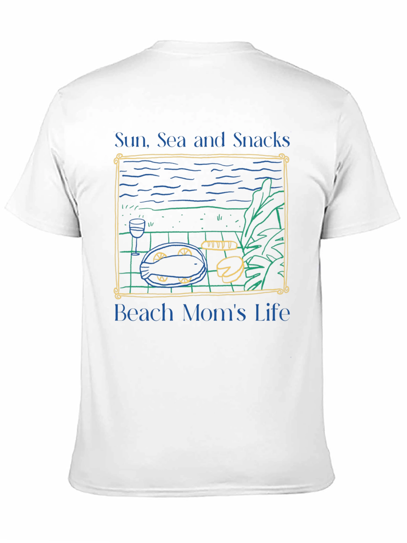Beach Moms Life T-Shirt - Sun Sea and Snacks