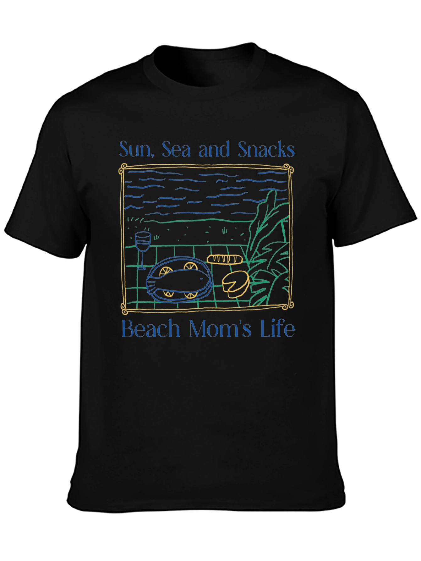 Beach Moms Life T-Shirt - Sun Sea and Snacks