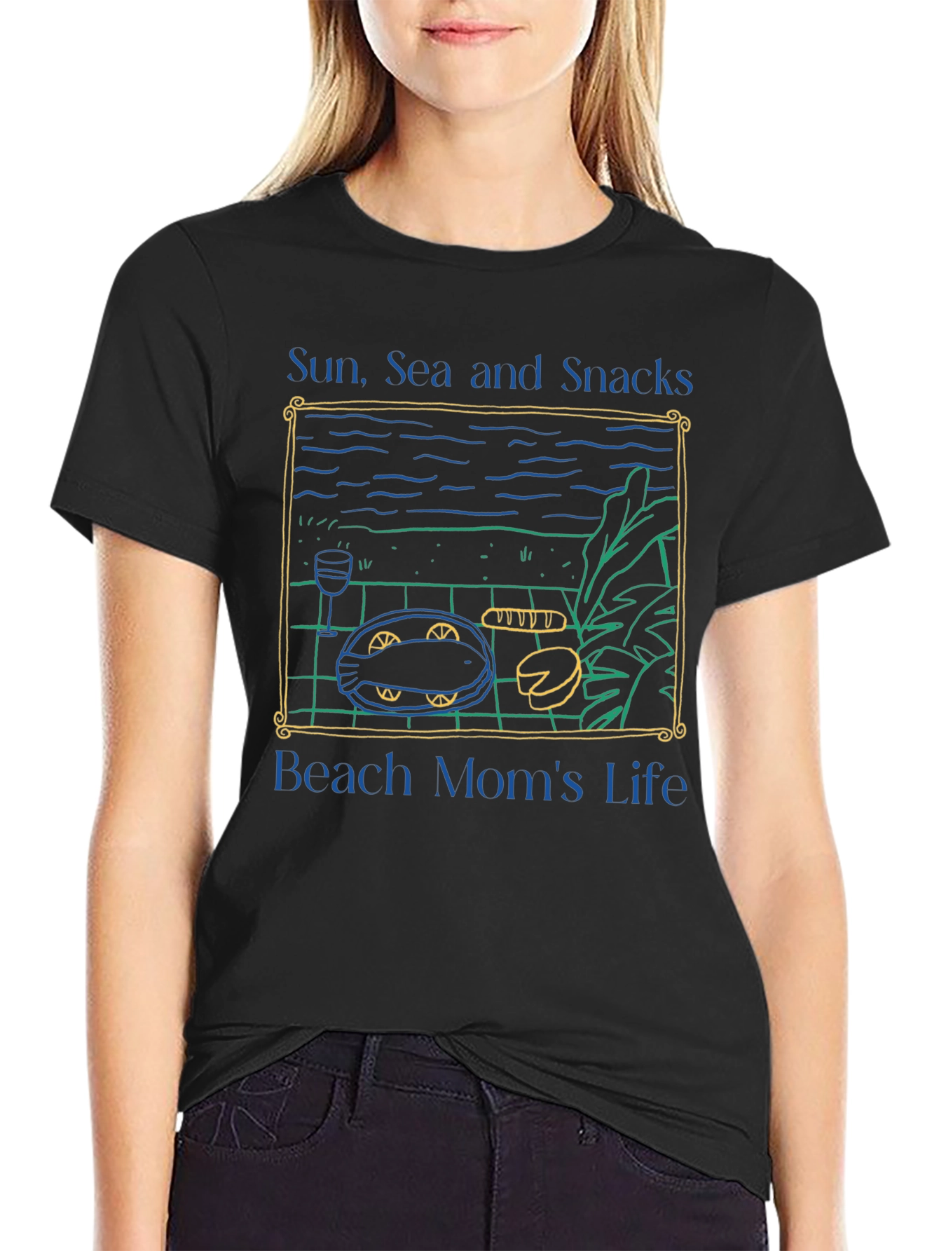 Beach Moms Life T-Shirt - Sun Sea and Snacks