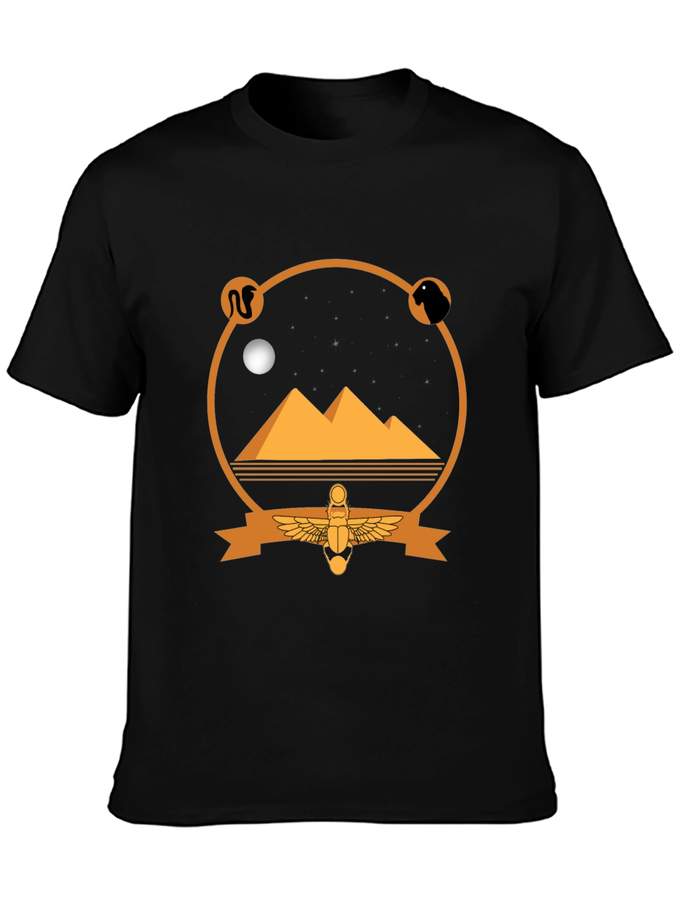 Egyptian Pyramid Graphic Tee - Black